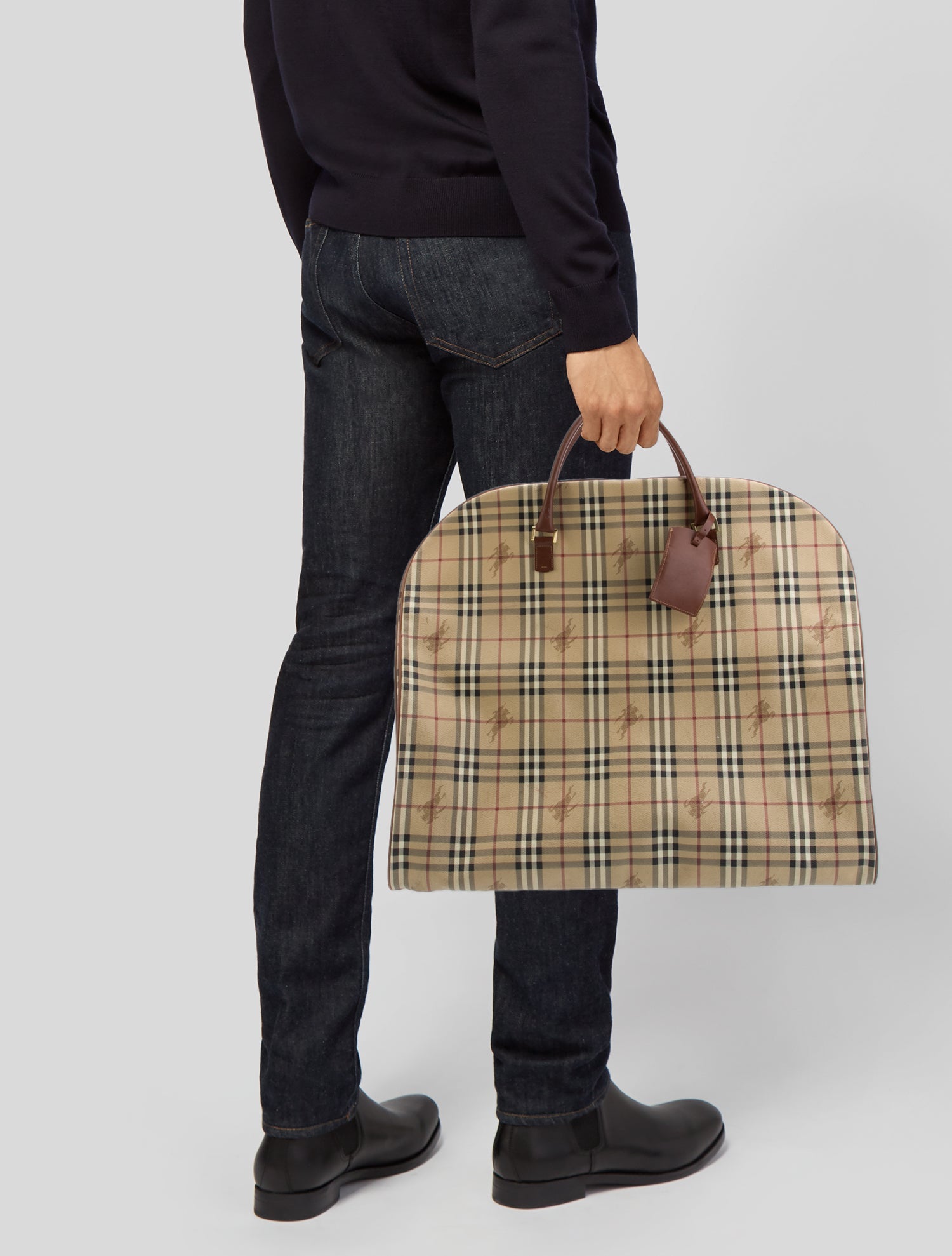 Burberry Haymarket Check Garment Bag