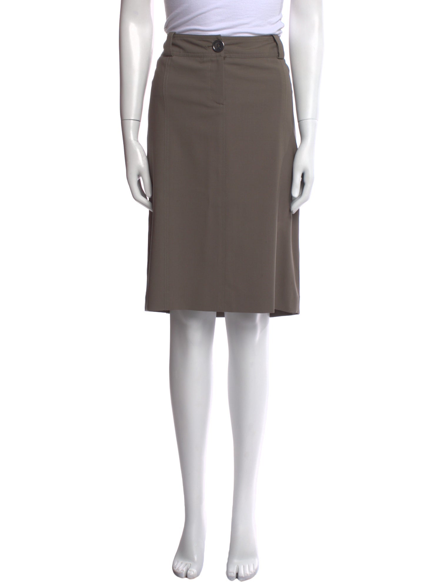 Burberry London Wool Knee-Length Skirt