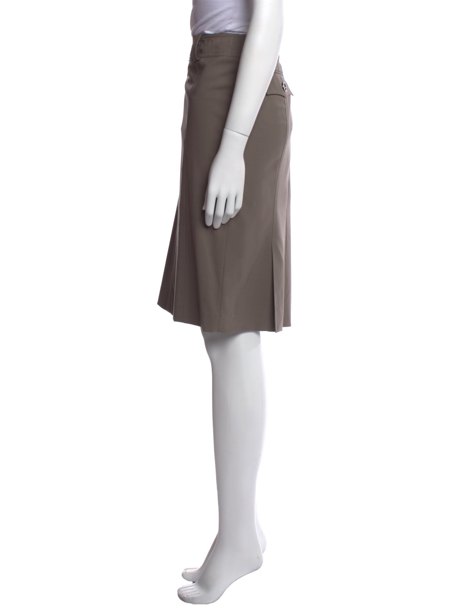 Burberry London Wool Knee-Length Skirt