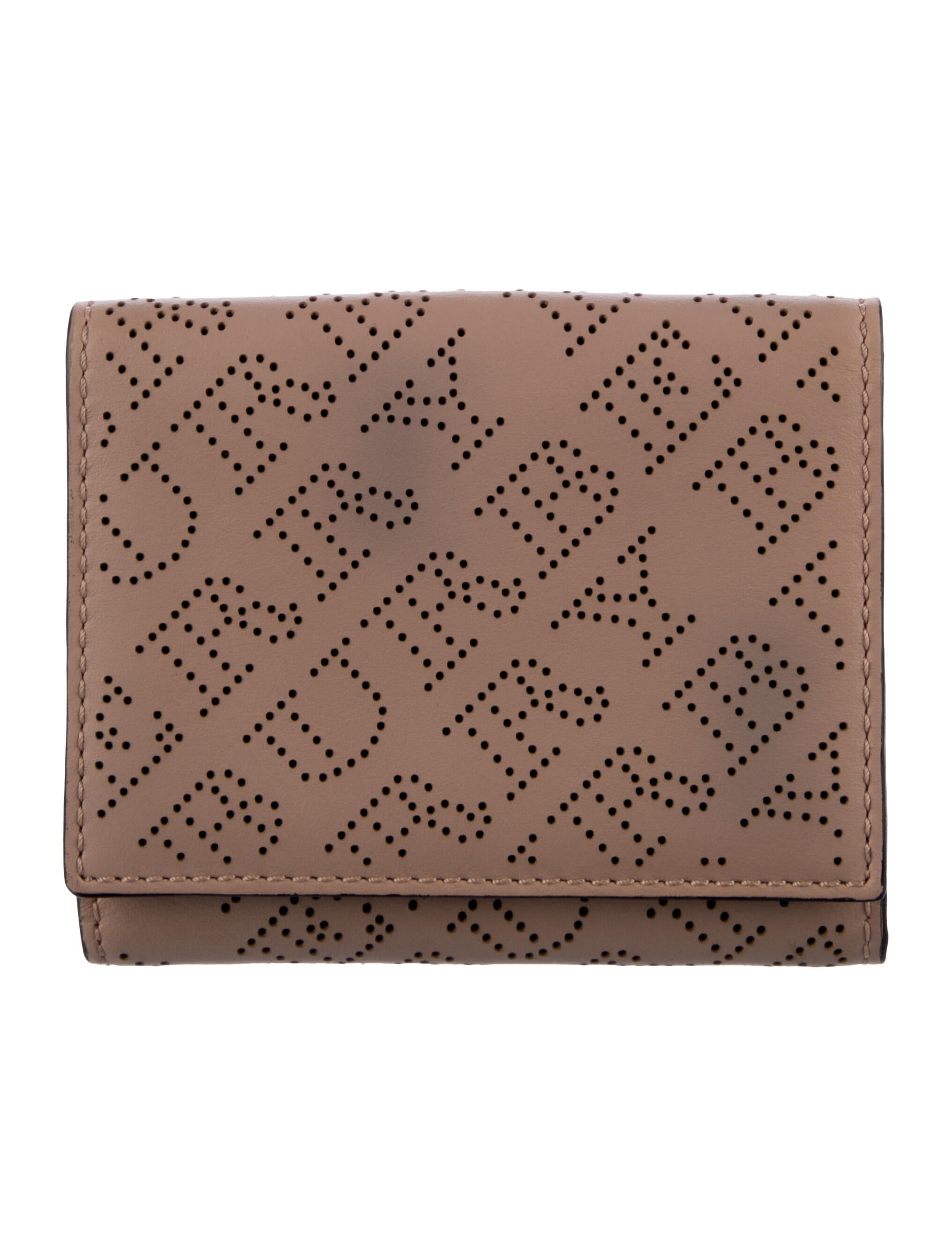 Burberry Leather Printed Compact Wallet