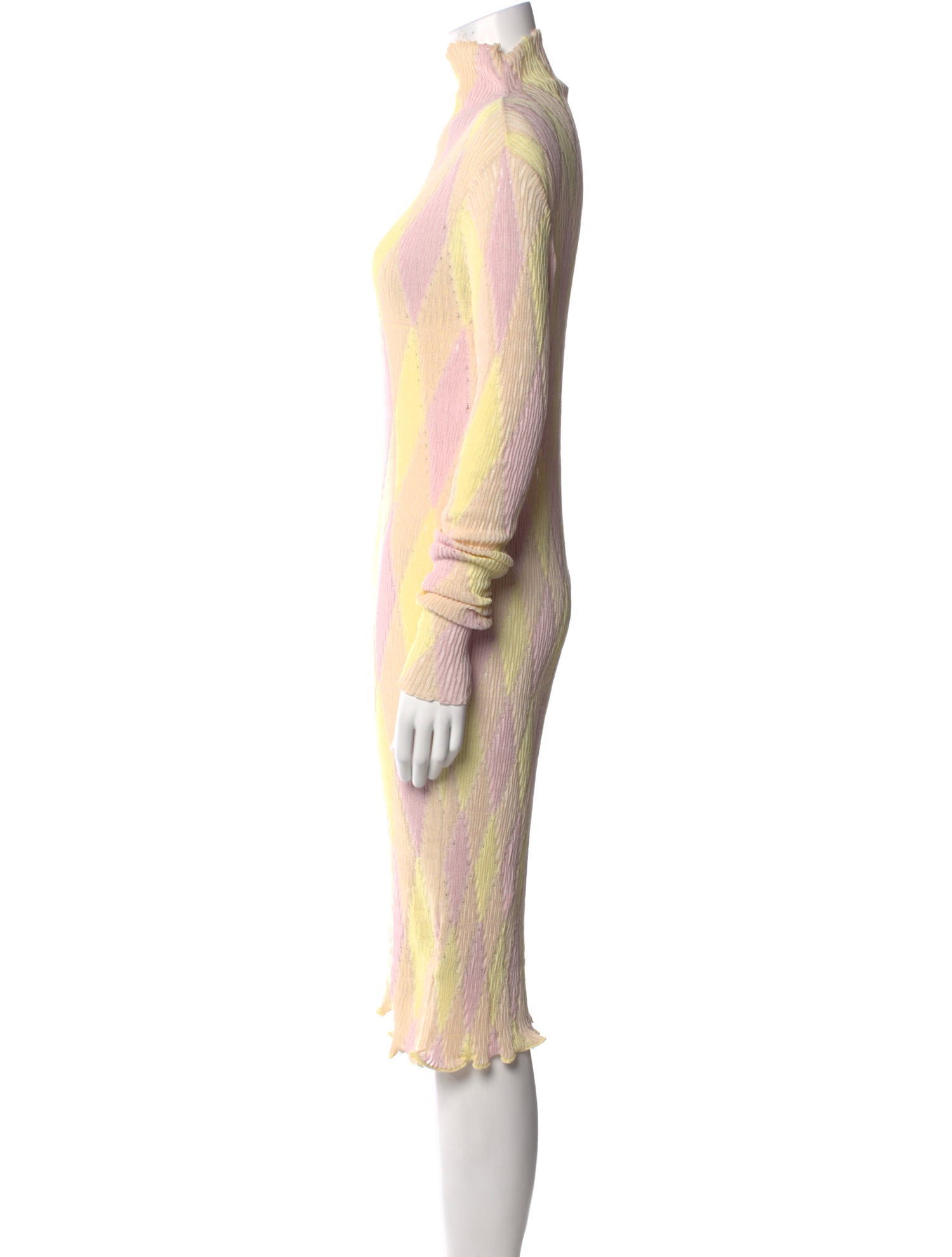 Burberry Plaid Print Midi Length Dress