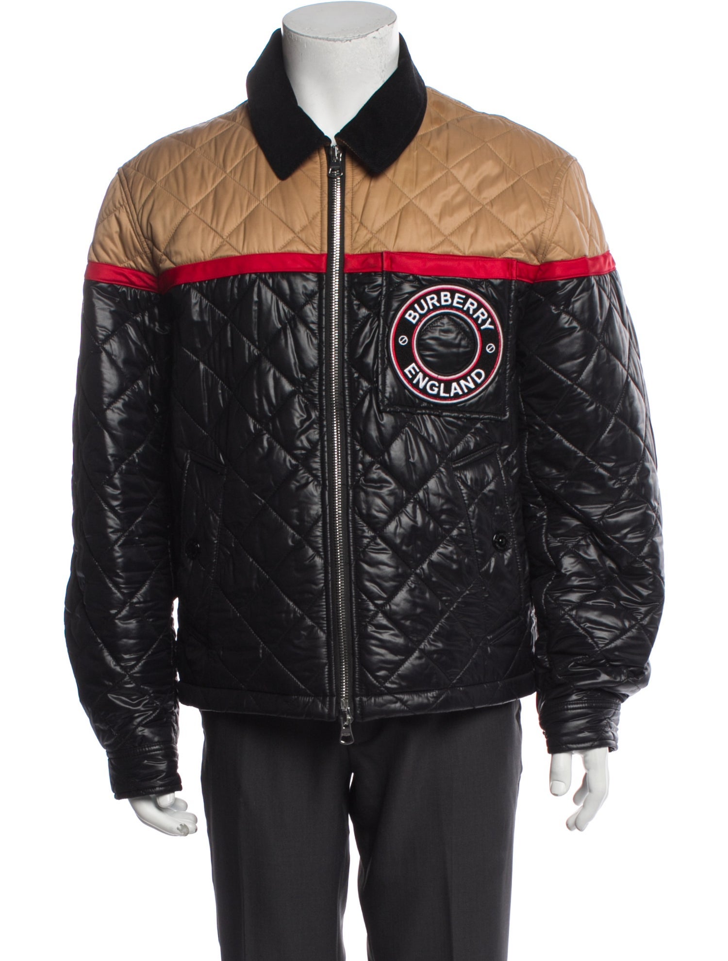 Burberry Colorblock Pattern Windbreaker