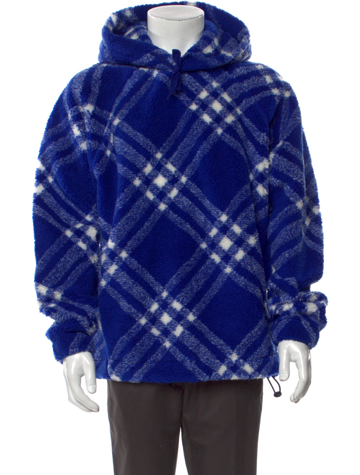 Burberry Plaid Print Crew Neck Hoodie