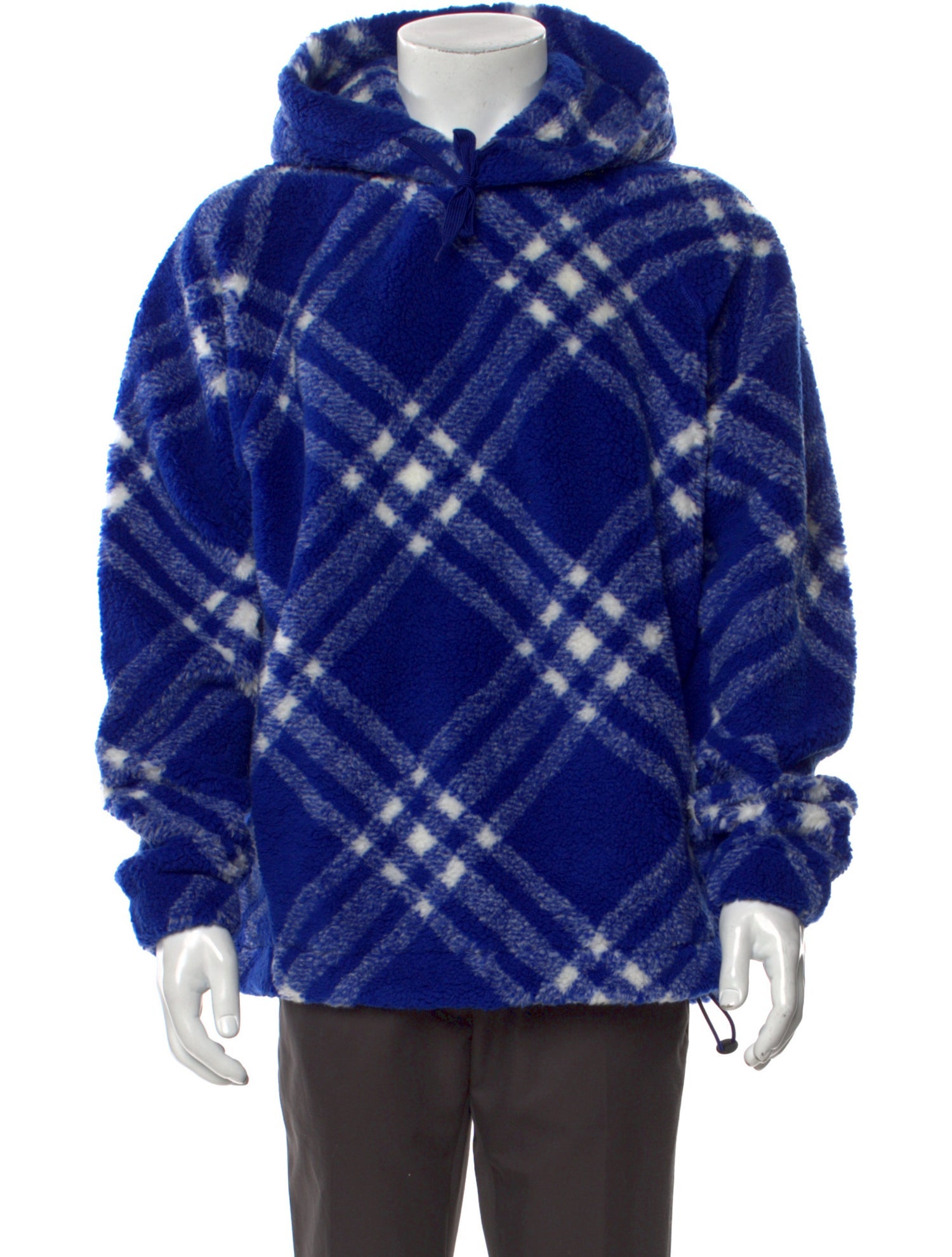 Burberry Plaid Print Crew Neck Hoodie w/ Tags