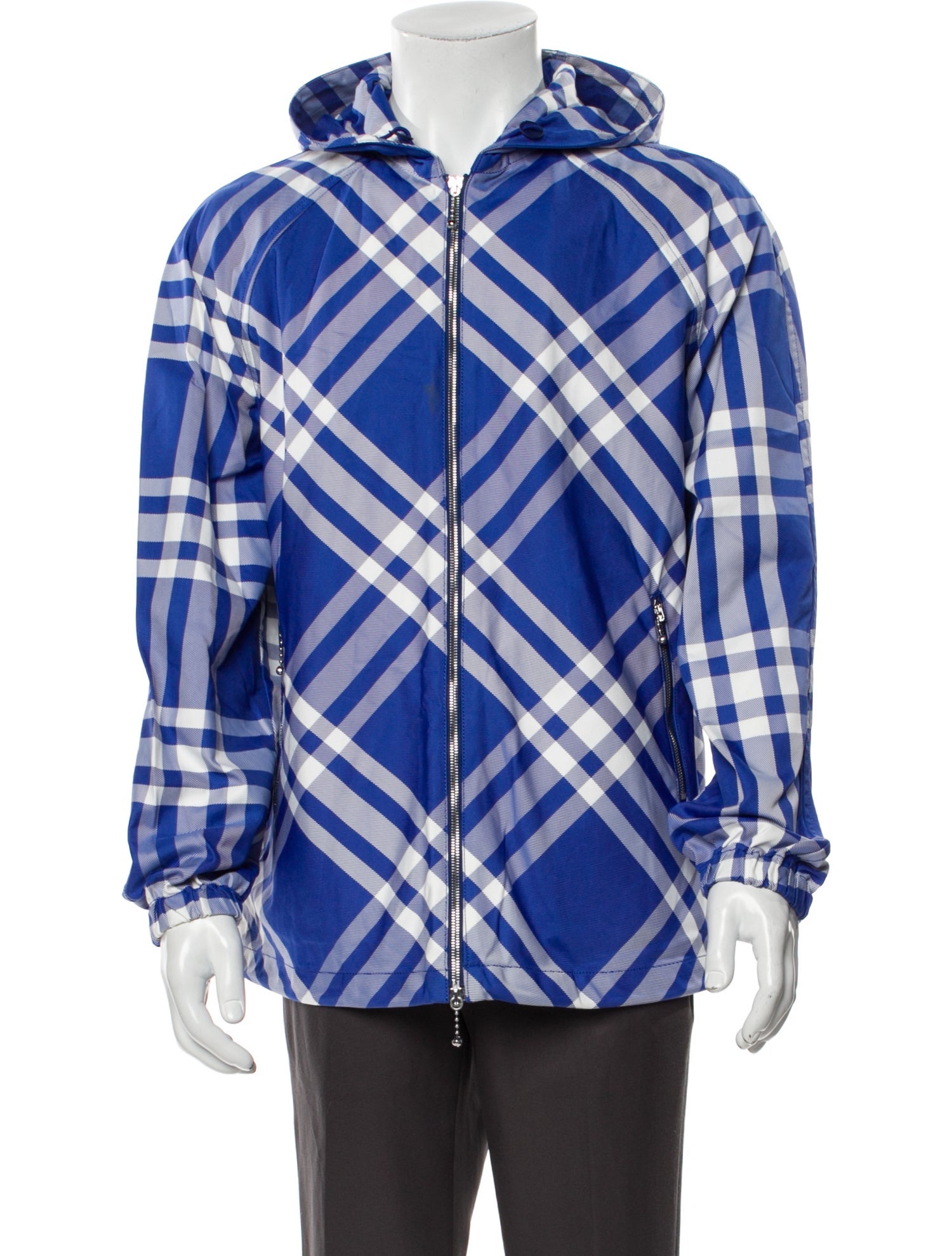 Burberry Plaid Print Windbreaker