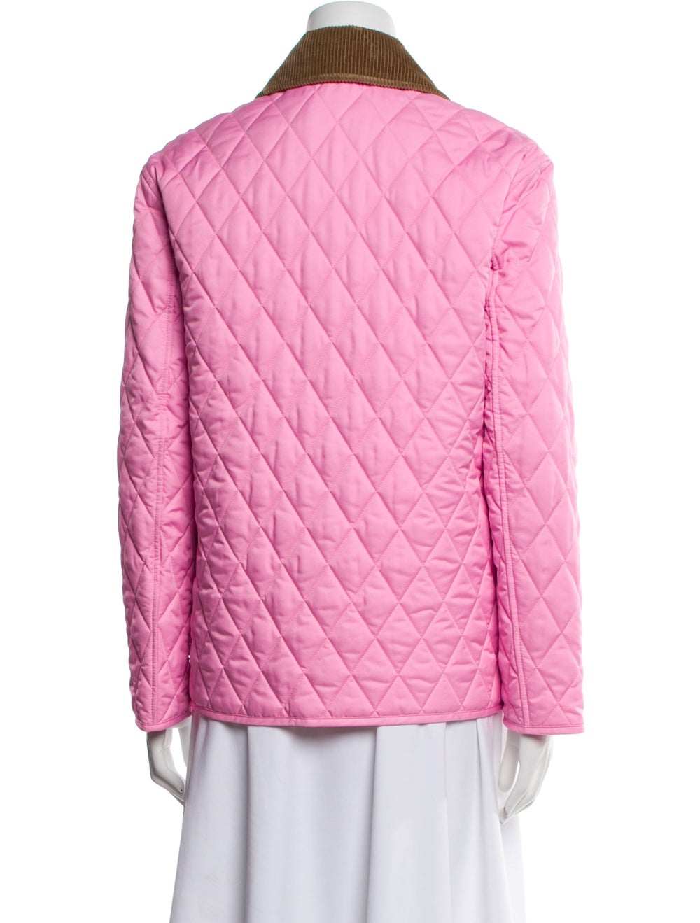 Burberry Jacket Pink Colorblock Pattern Pointed C… - image 3
