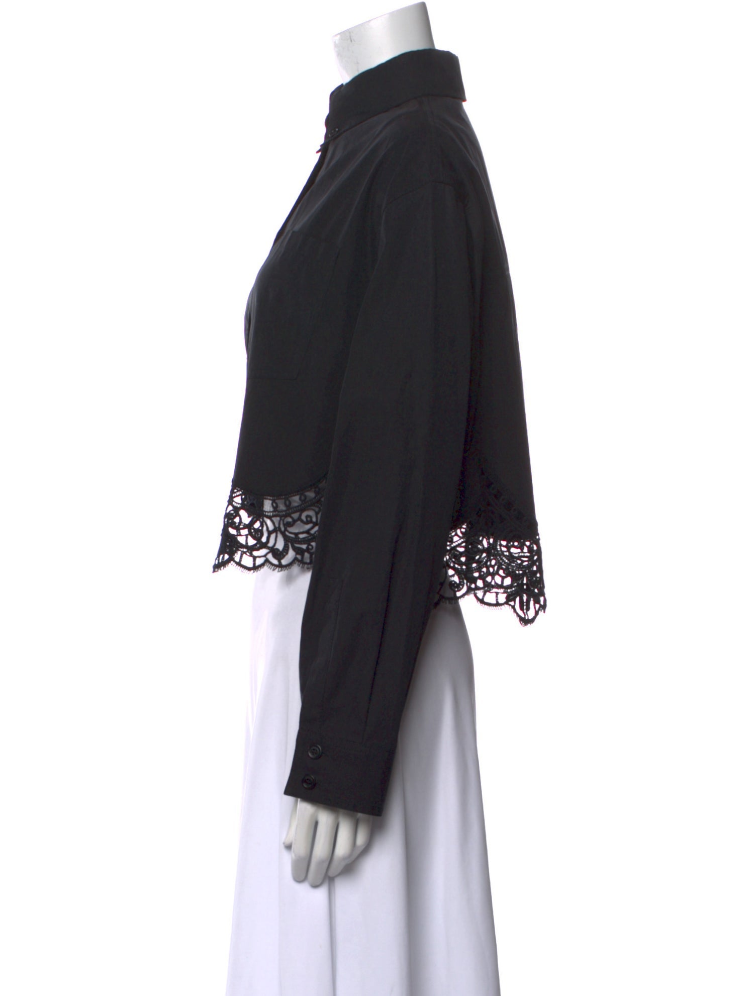 Burberry Mock Neck Long Sleeve Crop Top