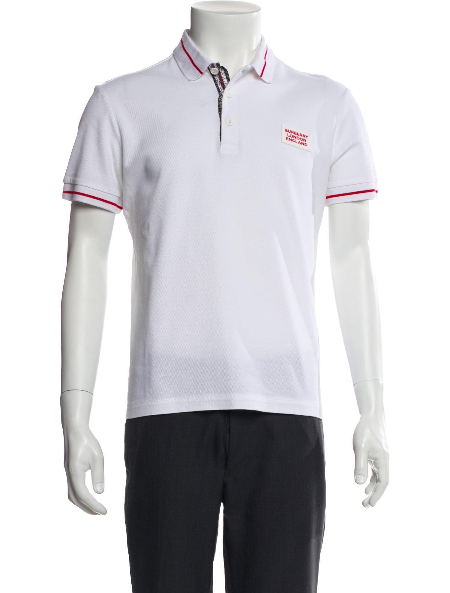 Burberry Striped Collar Polo Shirt