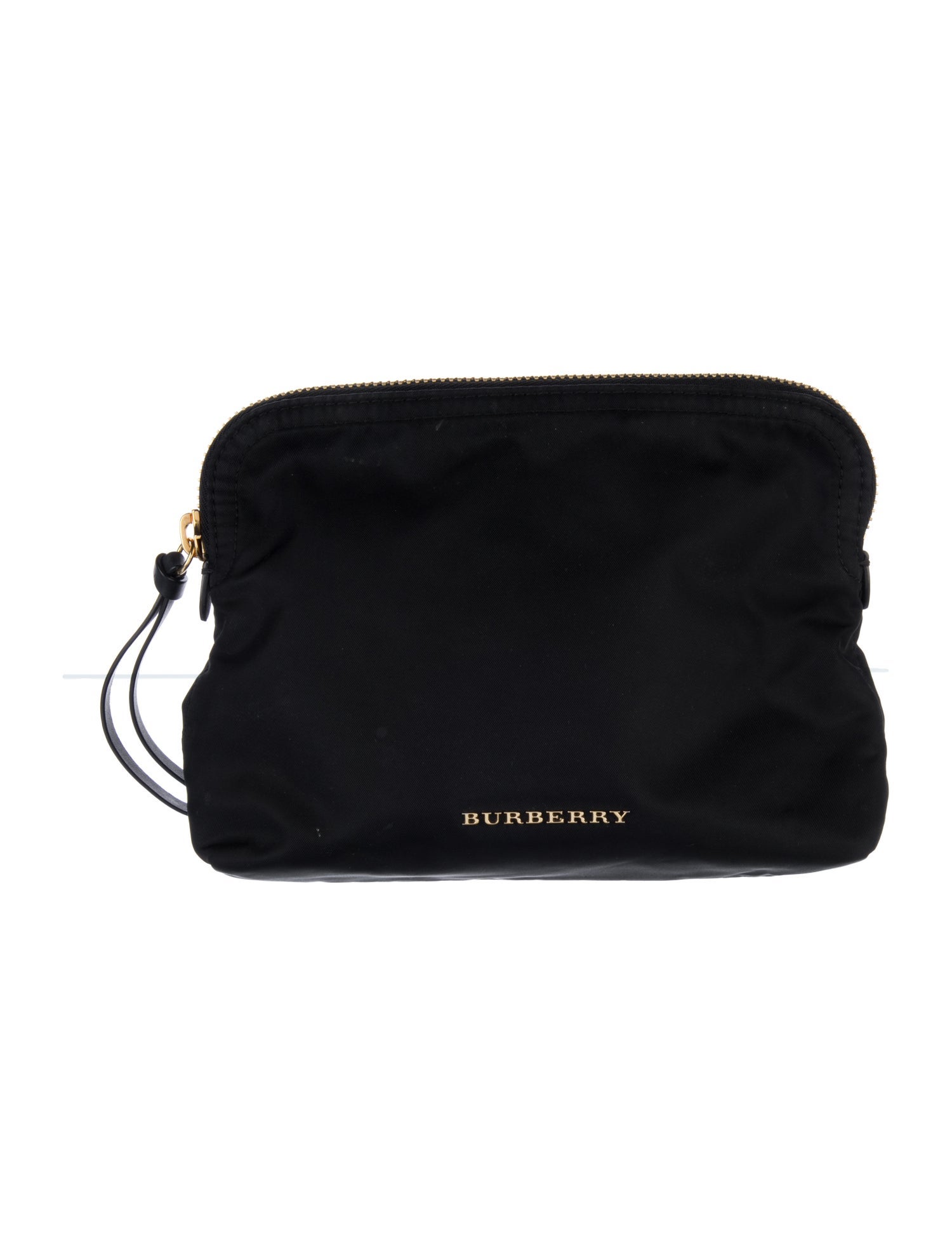 Burberry Nylon Leather Trim Cosmetic Bag