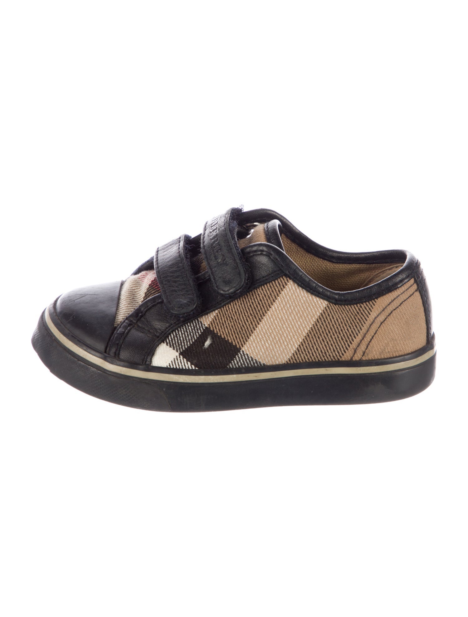 Burberry Canvas Leather Trim Sneakers