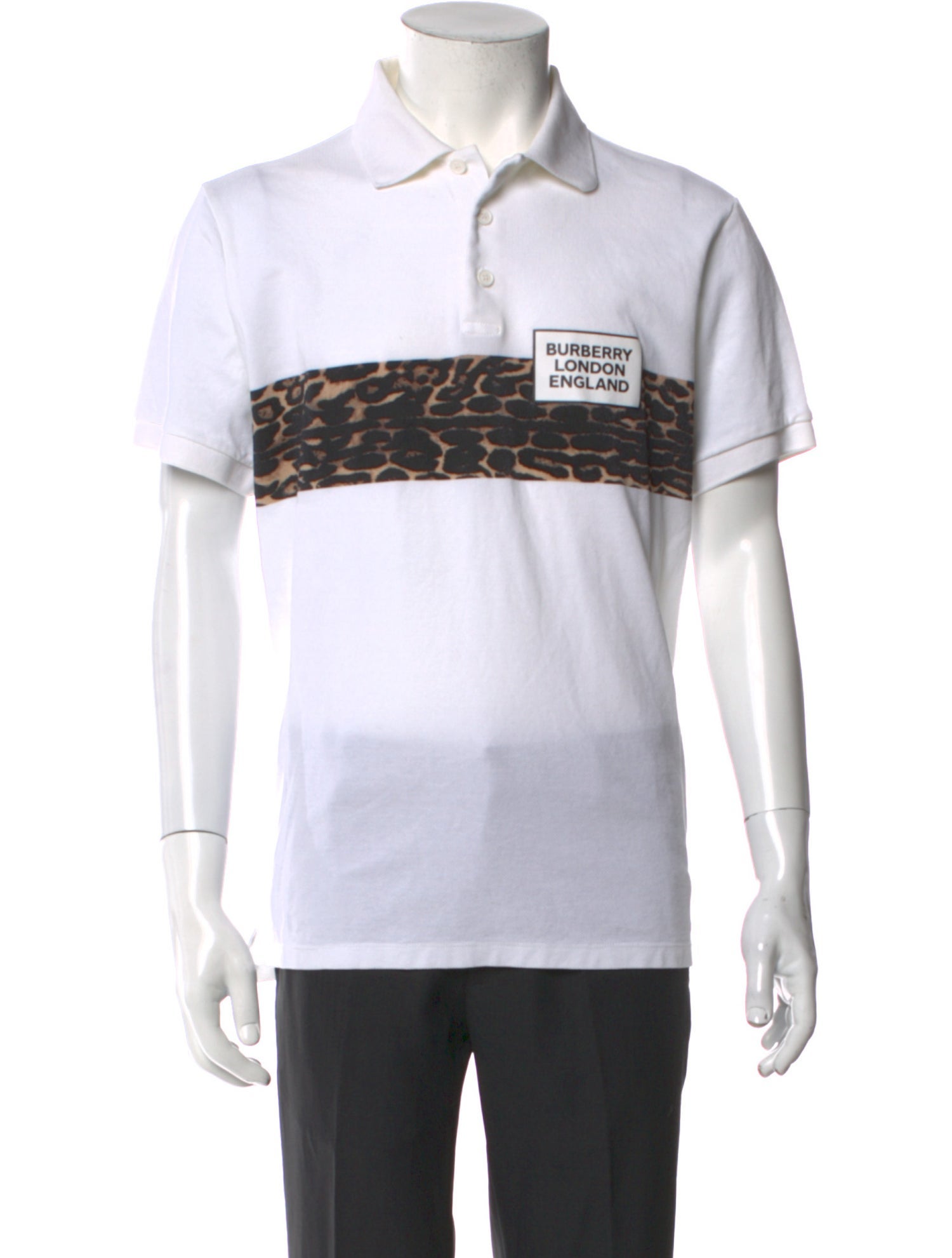 Burberry Graphic Print Crew Neck Polo Shirt