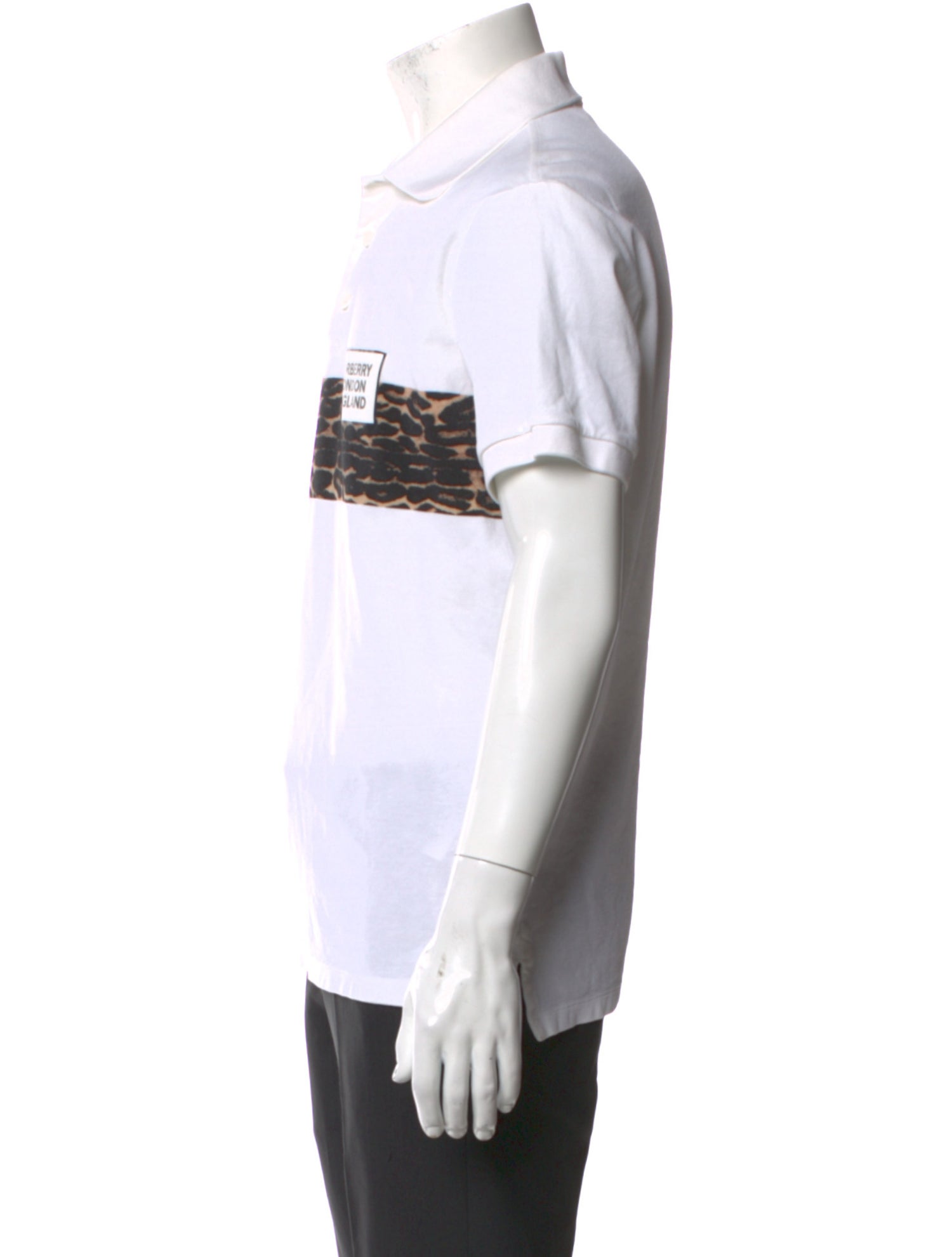 Burberry Graphic Print Crew Neck Polo Shirt