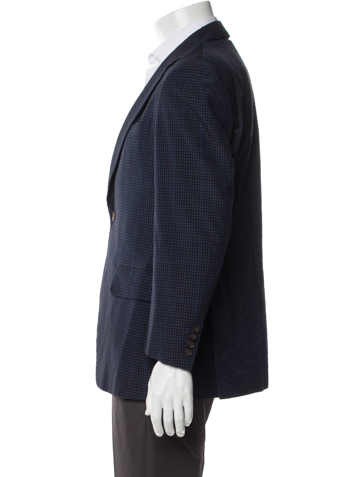 Burberry Plaid Print Blazer