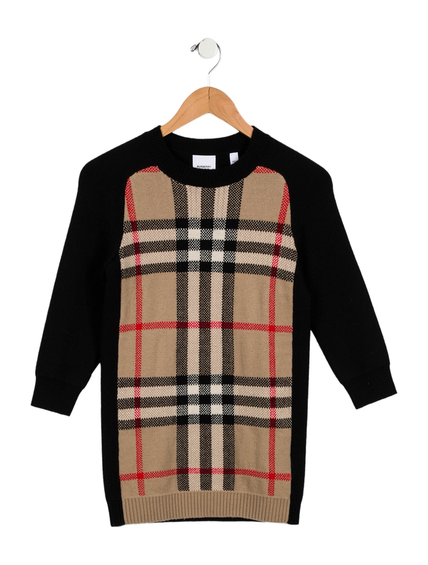 Burberry Girls' House Check Print Sweater Dress