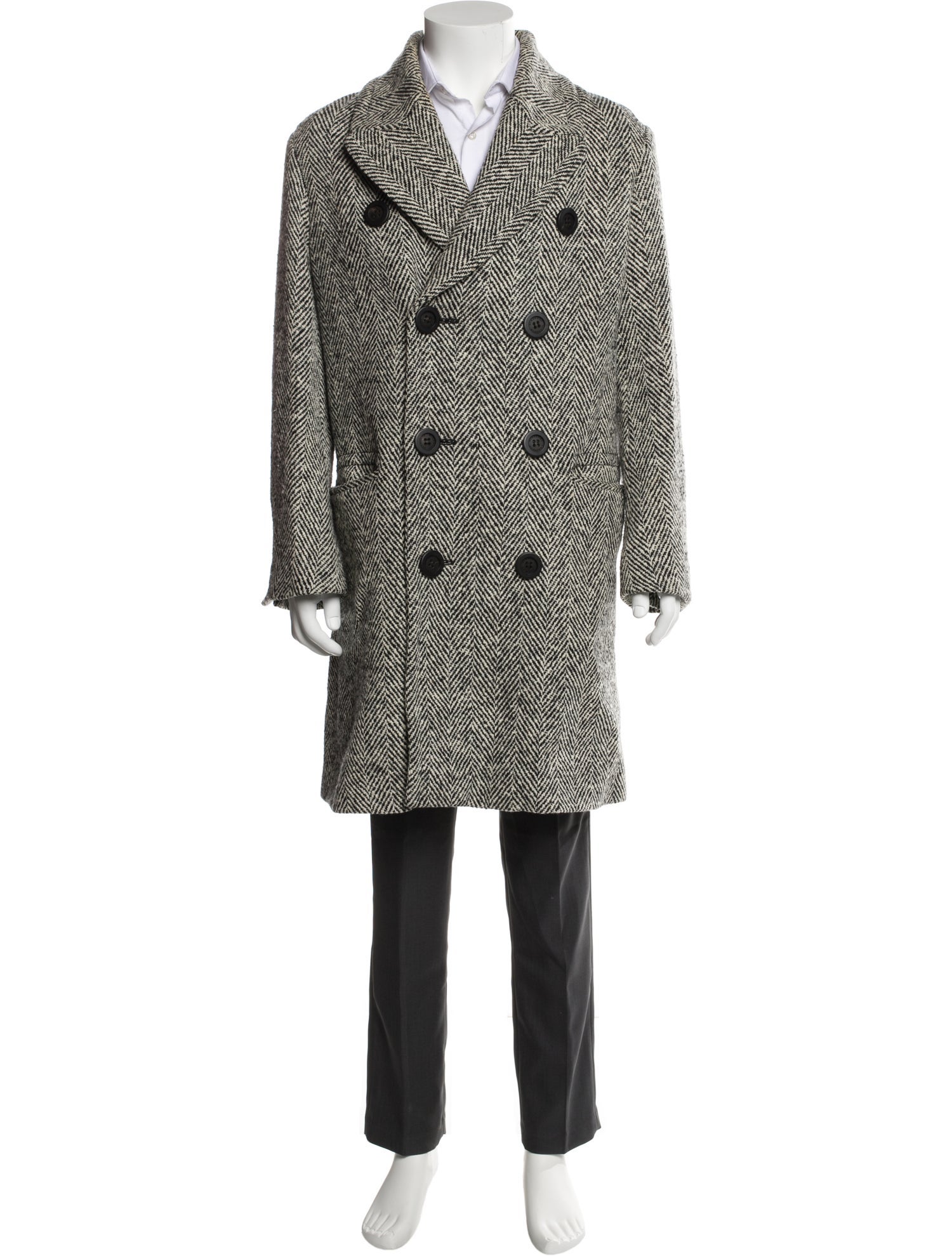Burberry Wool Striped Overcoat
