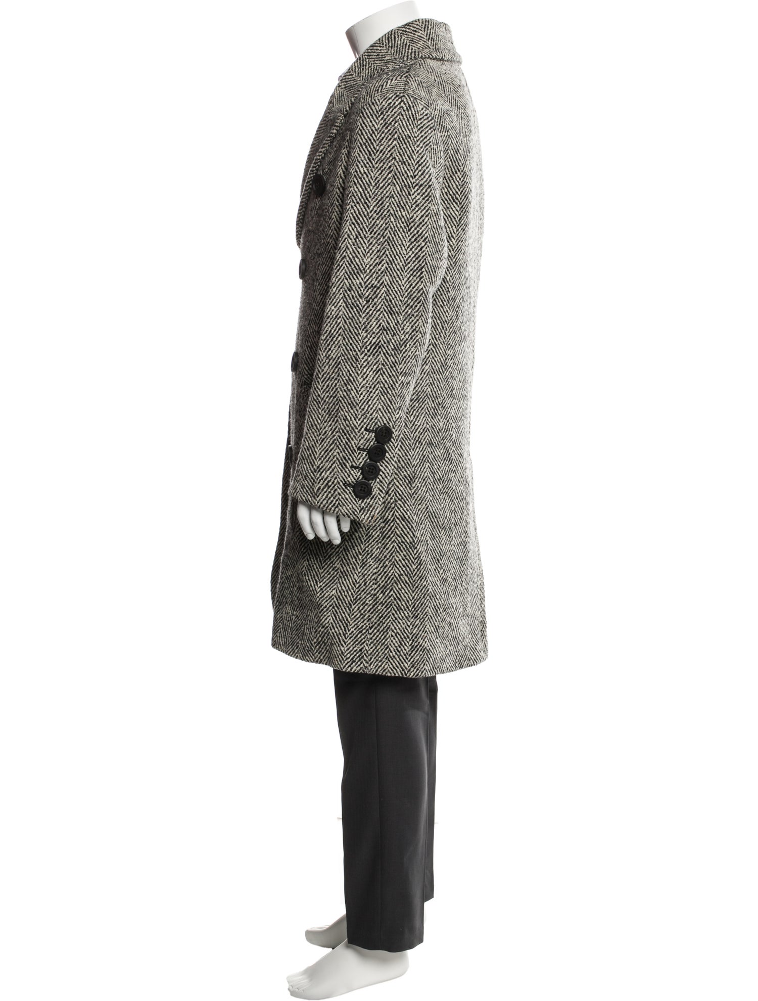 Burberry Wool Striped Overcoat