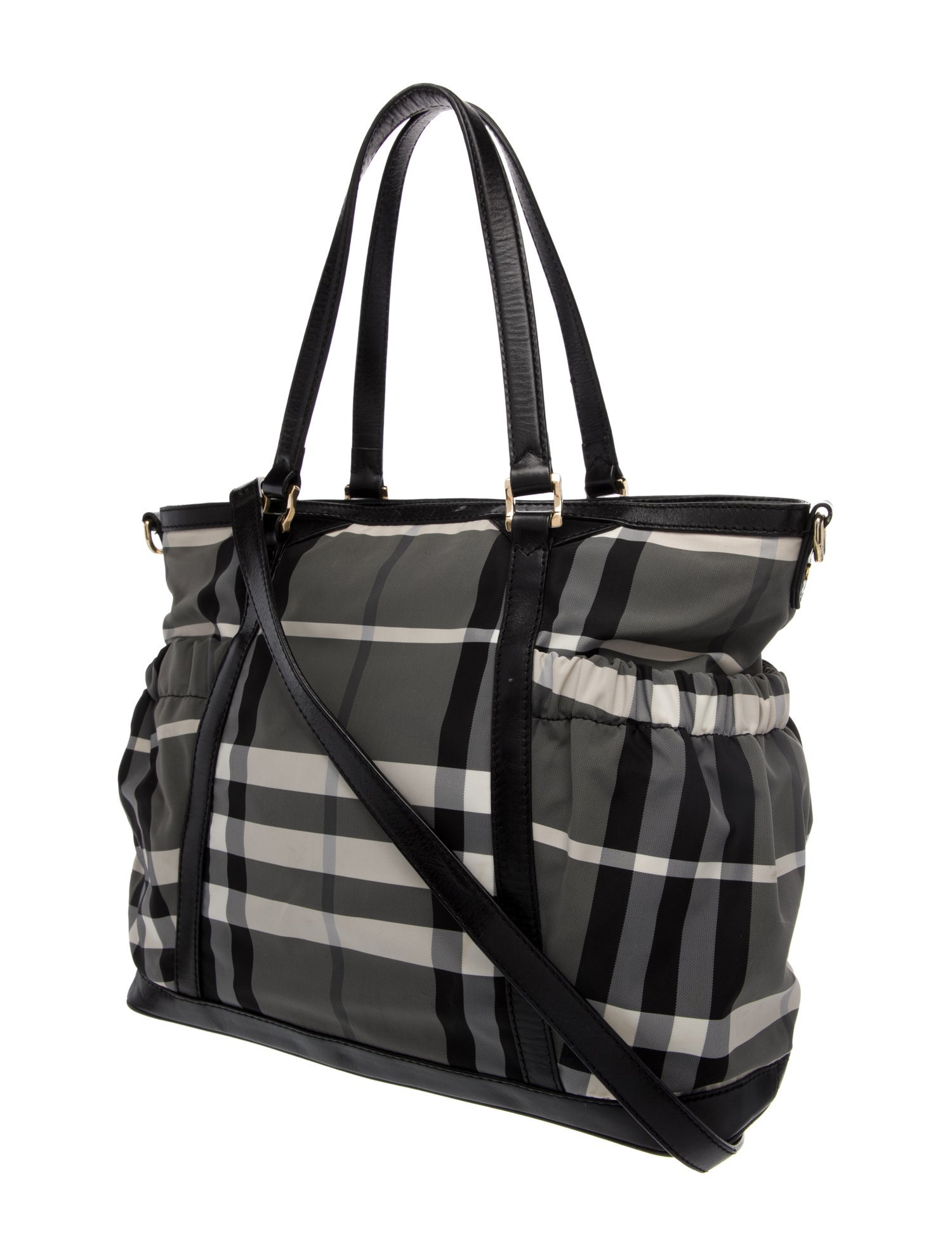 Burberry Nylon Beat Check Print Diaper Bag