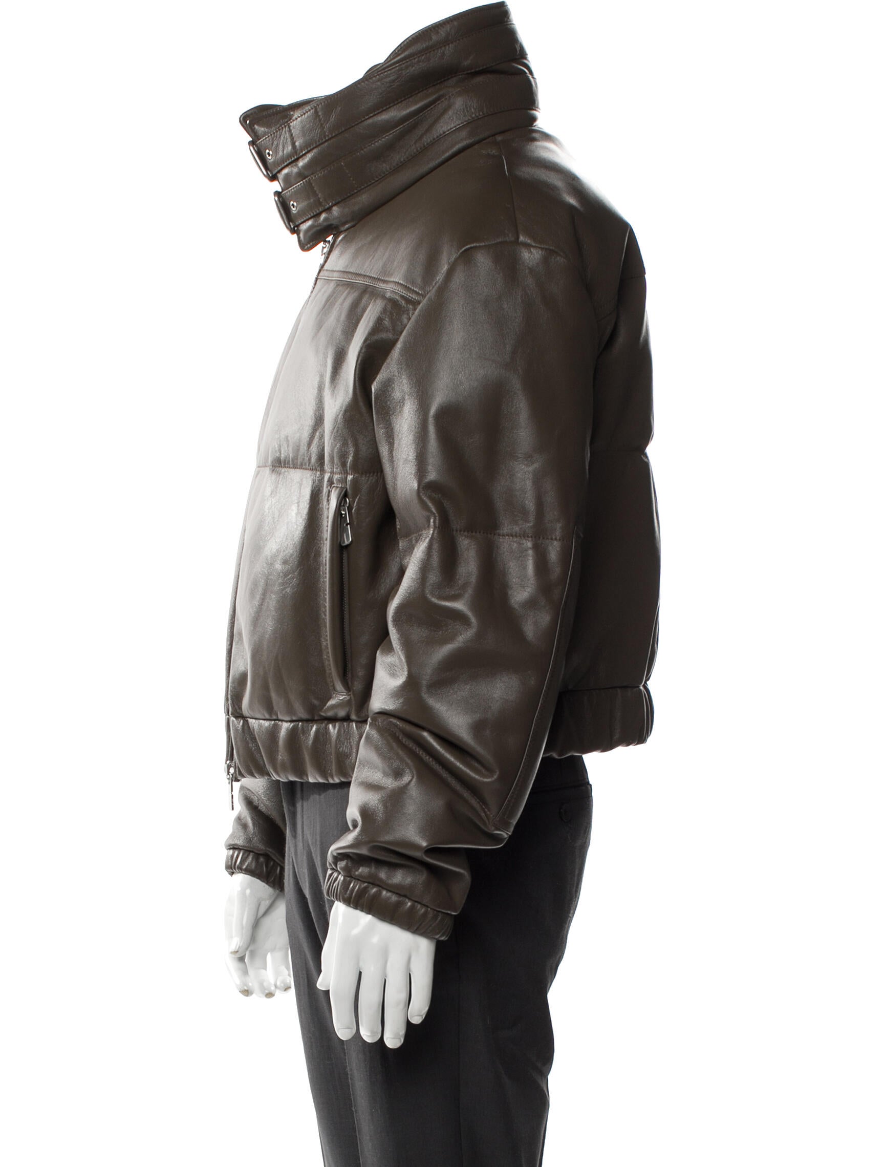 Burberry Lamb Leather Puffer Coat