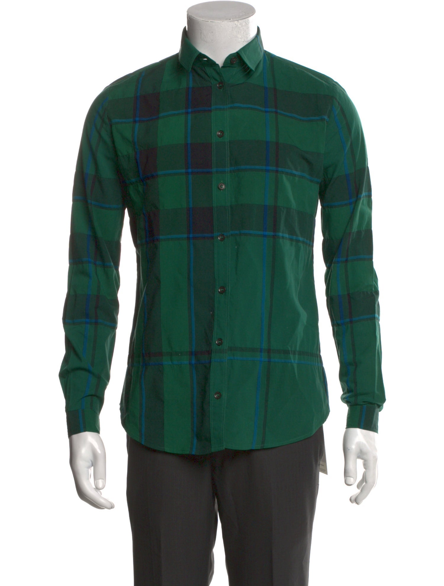 Burberry Brit Plaid Print Long Sleeve Shirt
