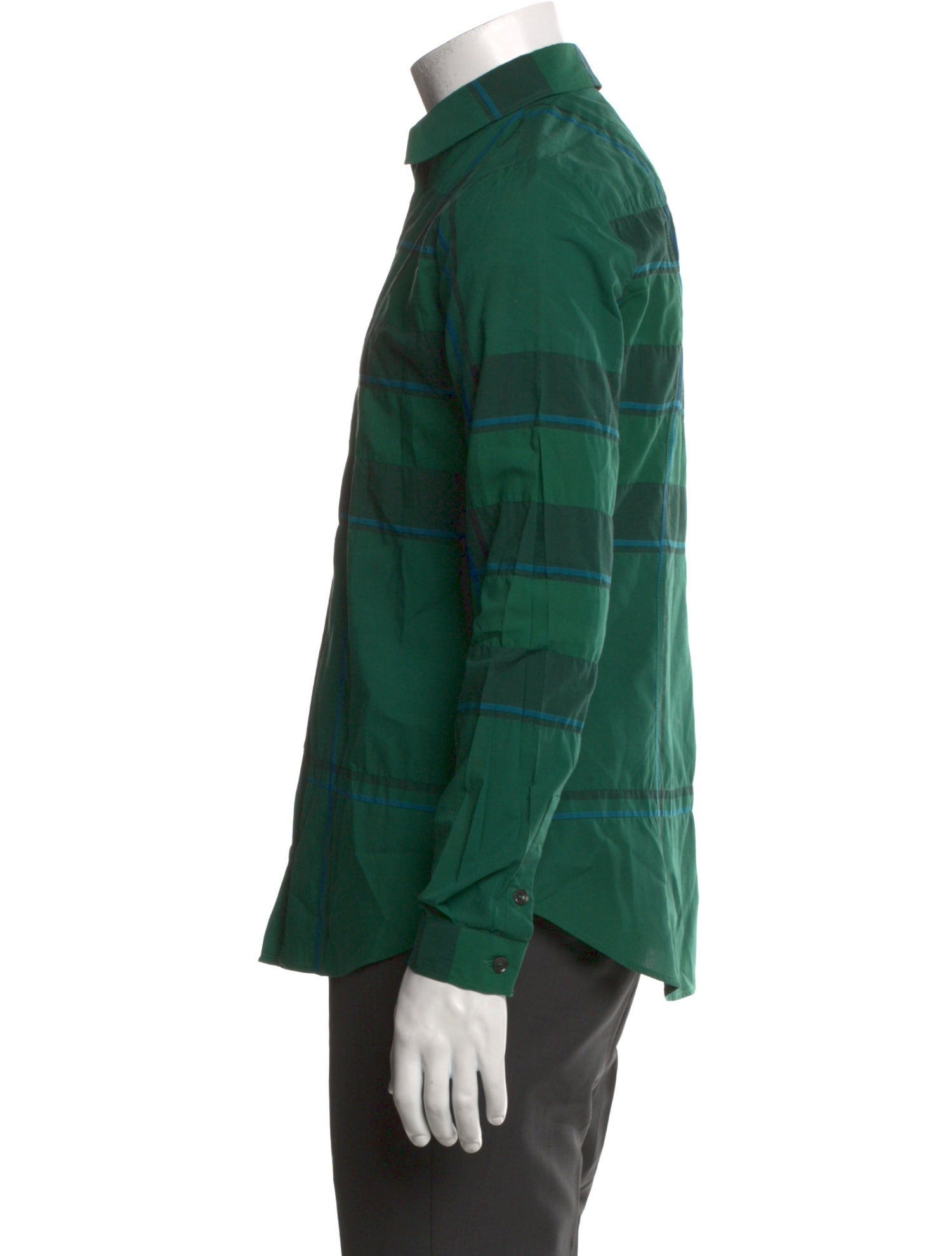 Burberry Brit Plaid Print Long Sleeve Shirt