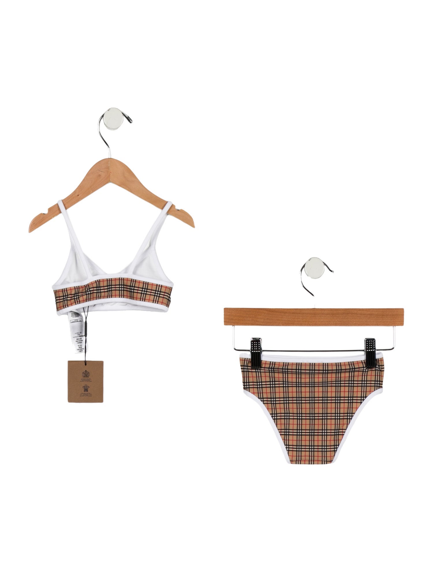 Burberry Girls' Check Print 2-Piece Bikini w/Tags