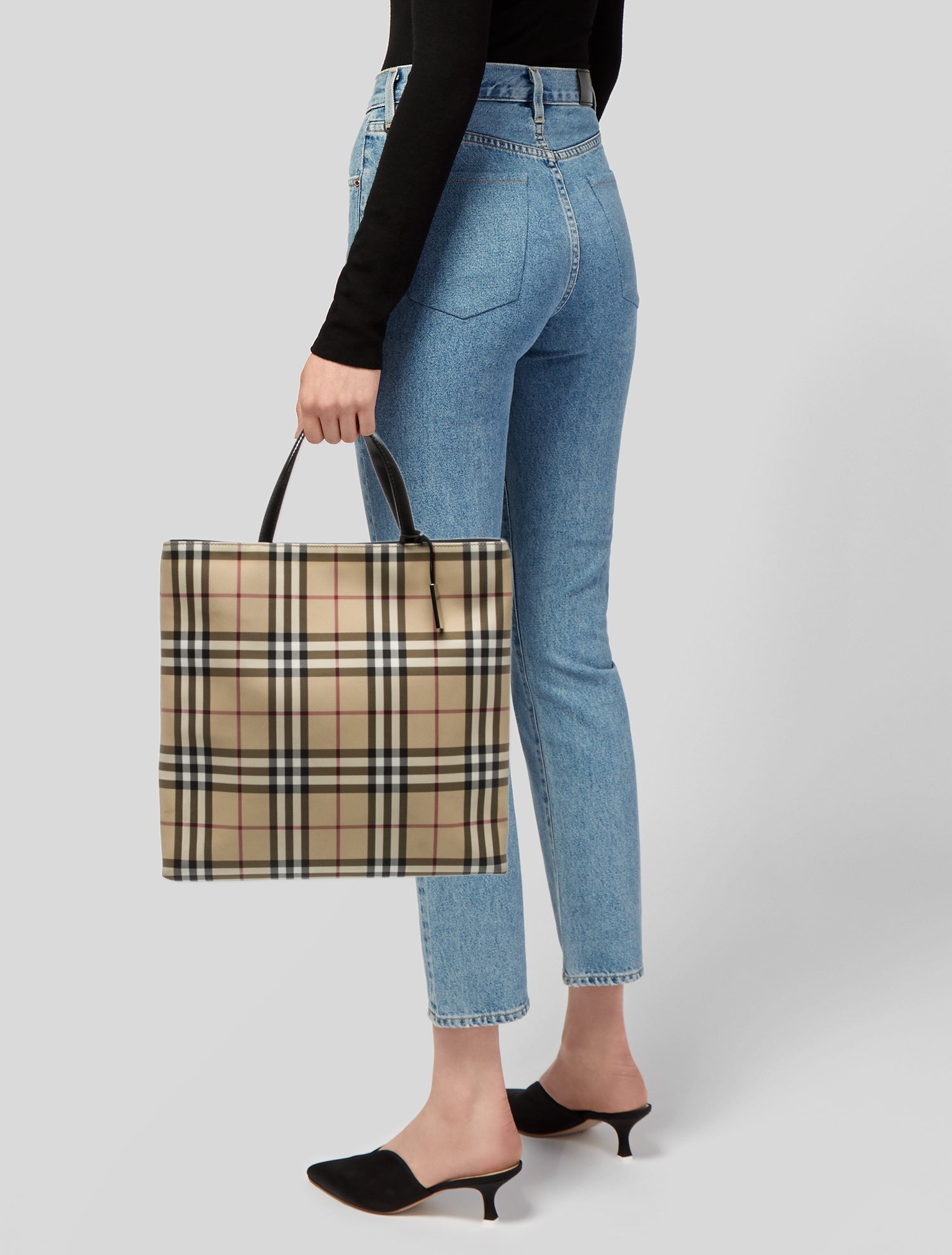 Burberry London Vintage Check Top Handle Bag