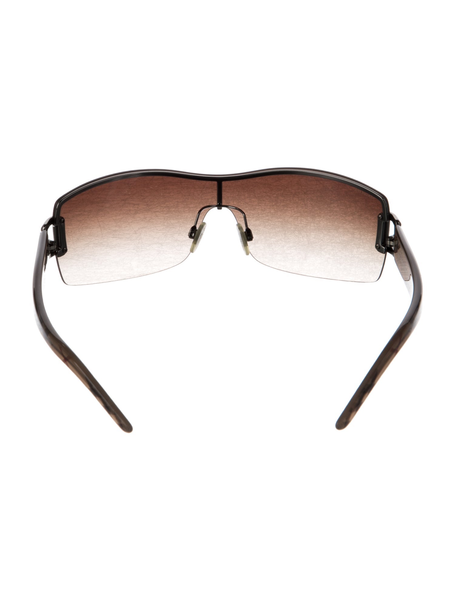 Burberry Nova Check Pattern Shield Sunglasses