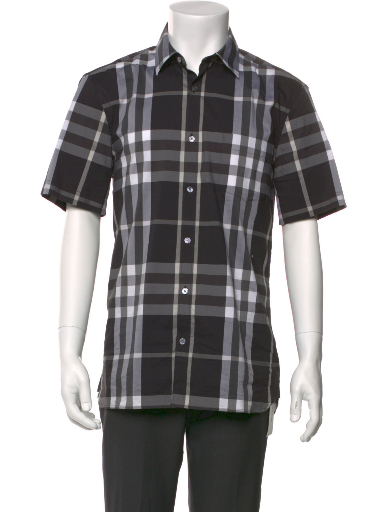 Burberry Plaid Print Short Sleeve Shirt