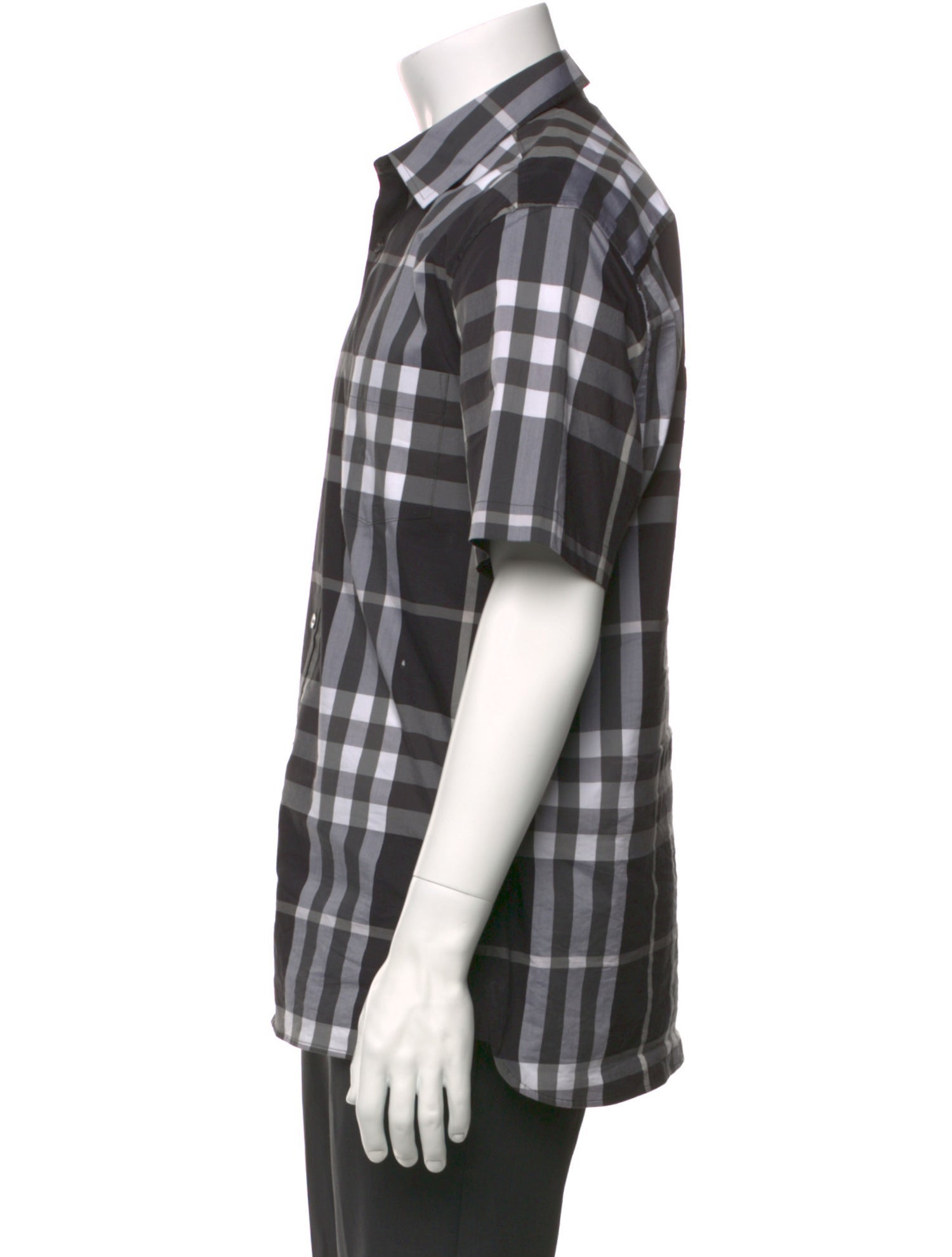 Burberry Plaid Print Short Sleeve Shirt