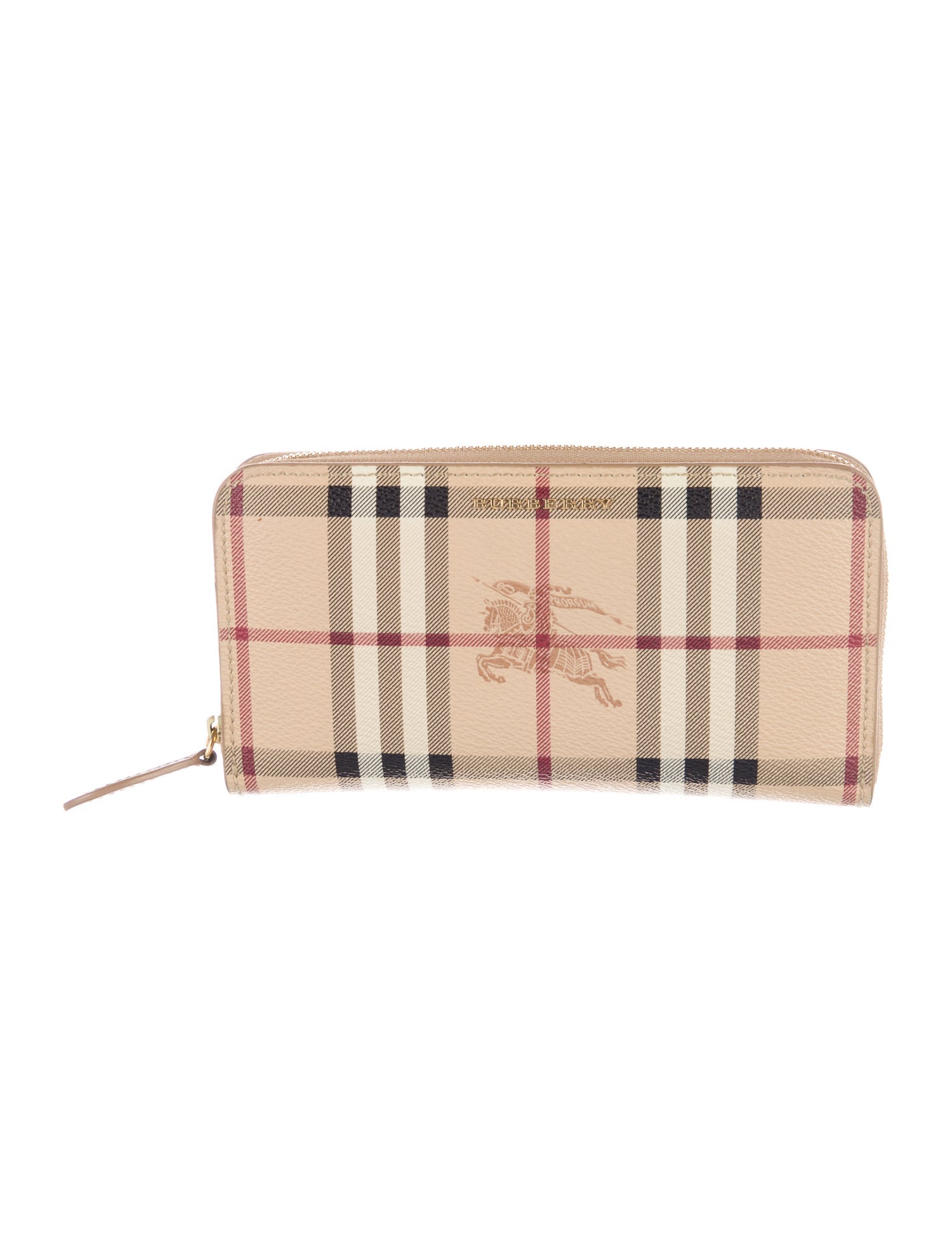 Burberry Haymarket Check Pattern Plaid Print Wallet