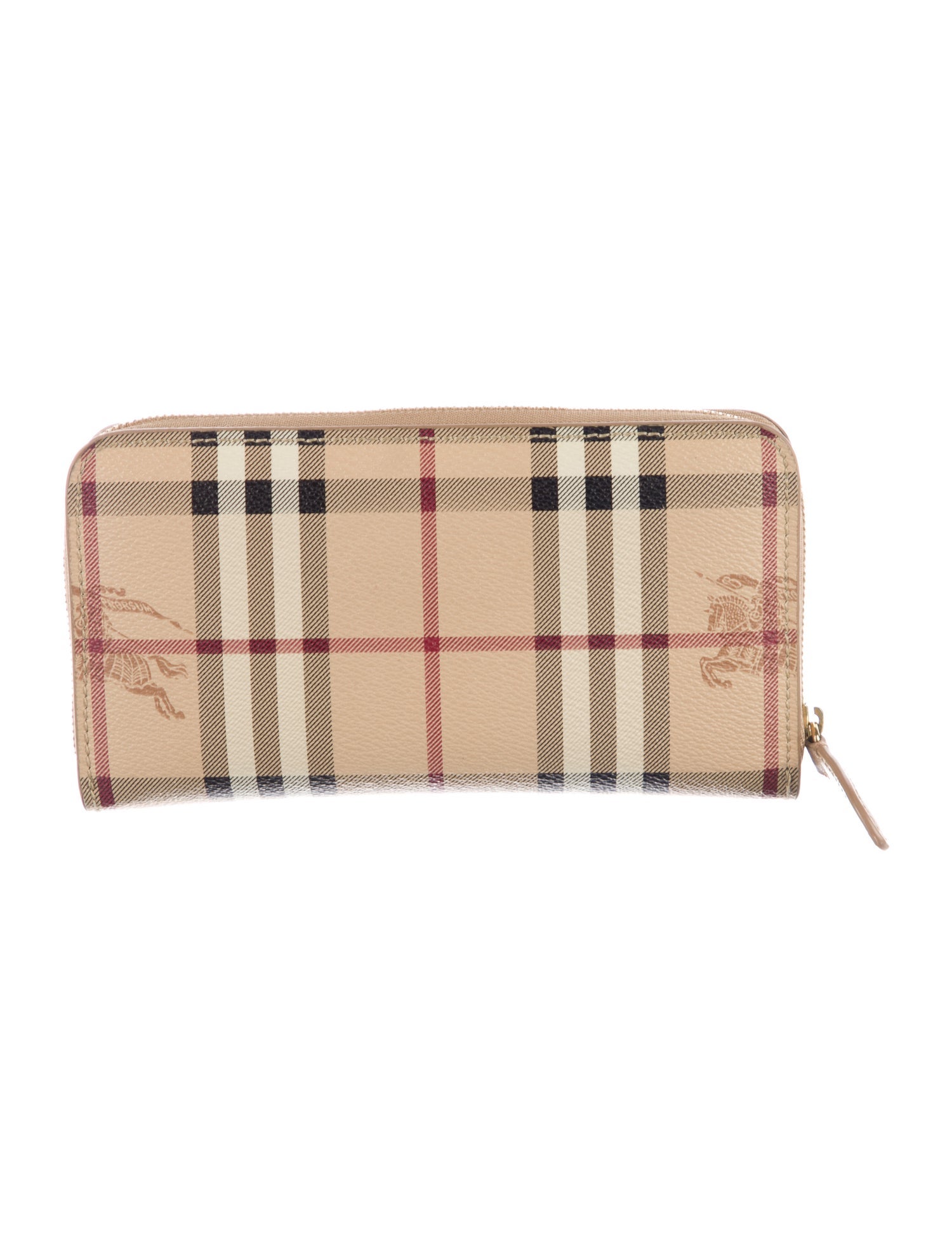 Burberry Haymarket Check Pattern Plaid Print Wallet