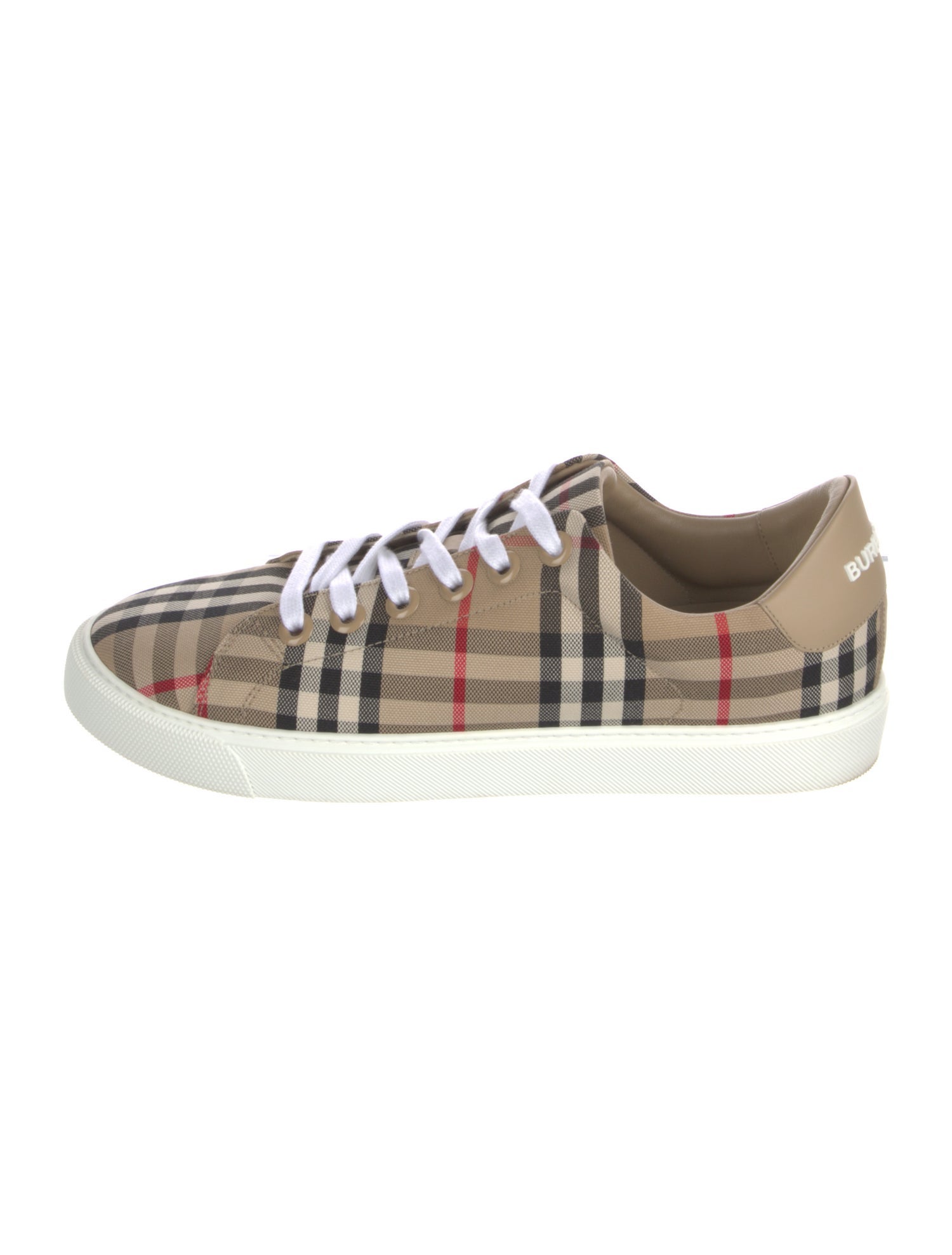 Burberry Nova Check Pattern Canvas Sneakers