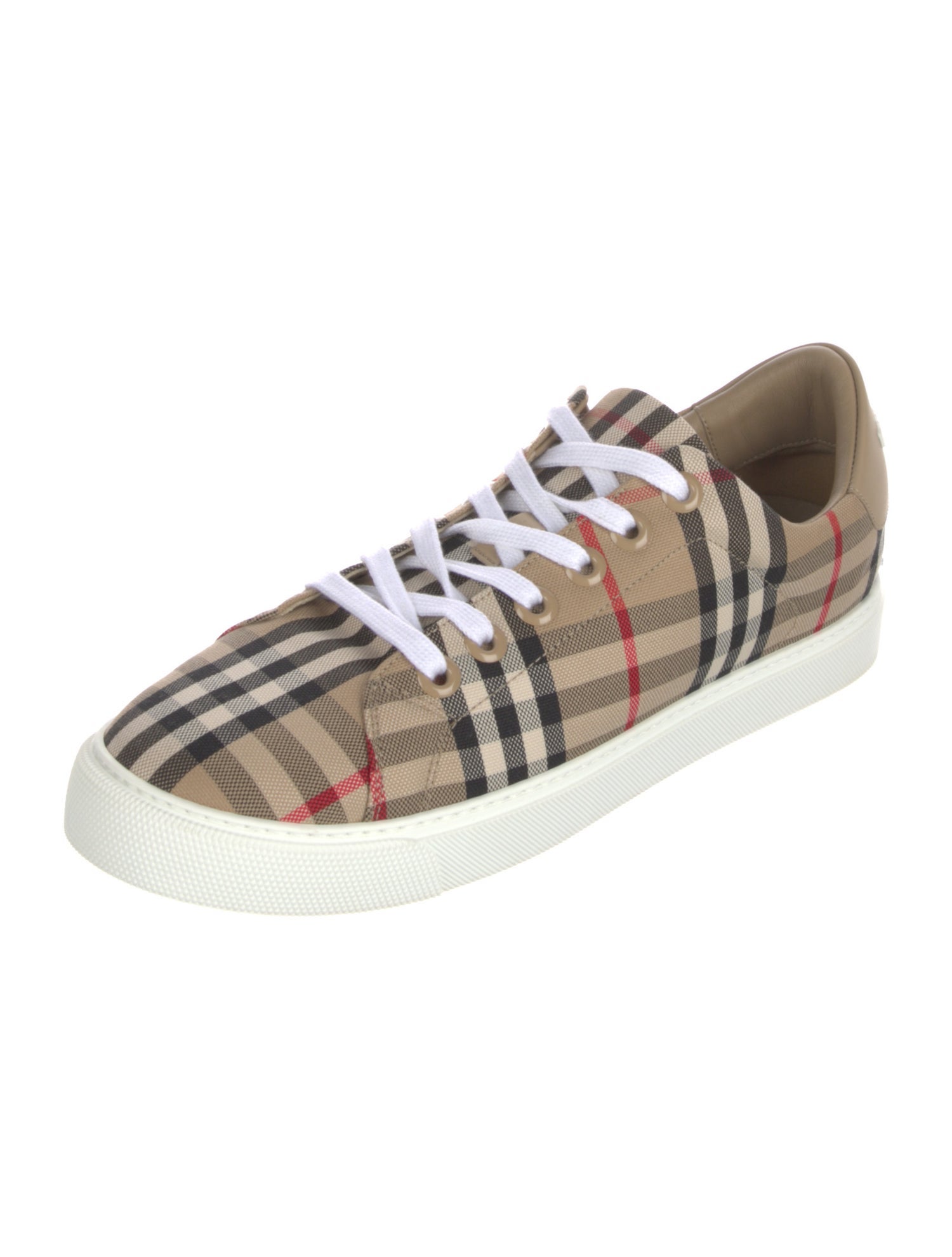 Burberry Nova Check Pattern Canvas Sneakers