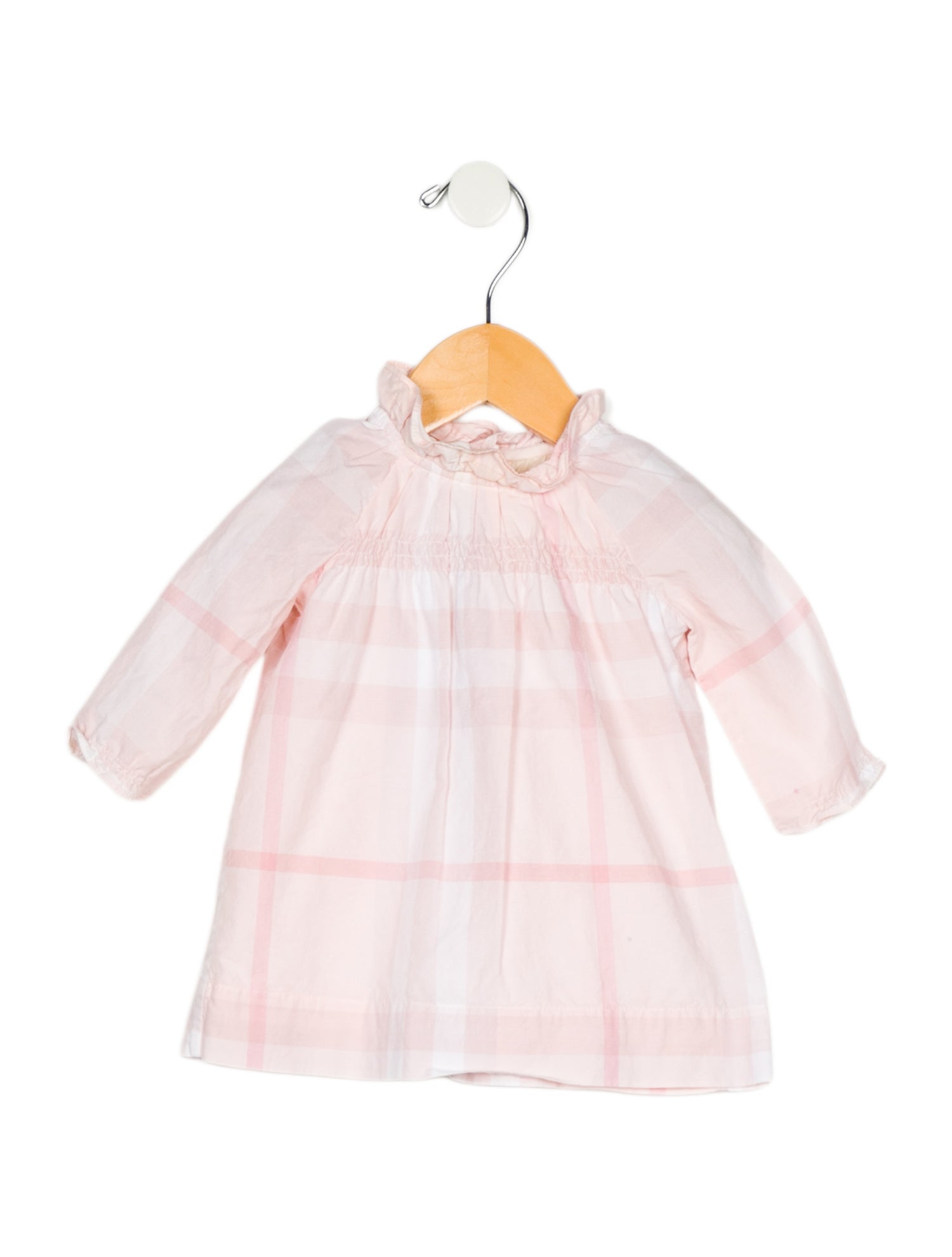 Burberry Infant Girls Short Sleeve Plaid Dress