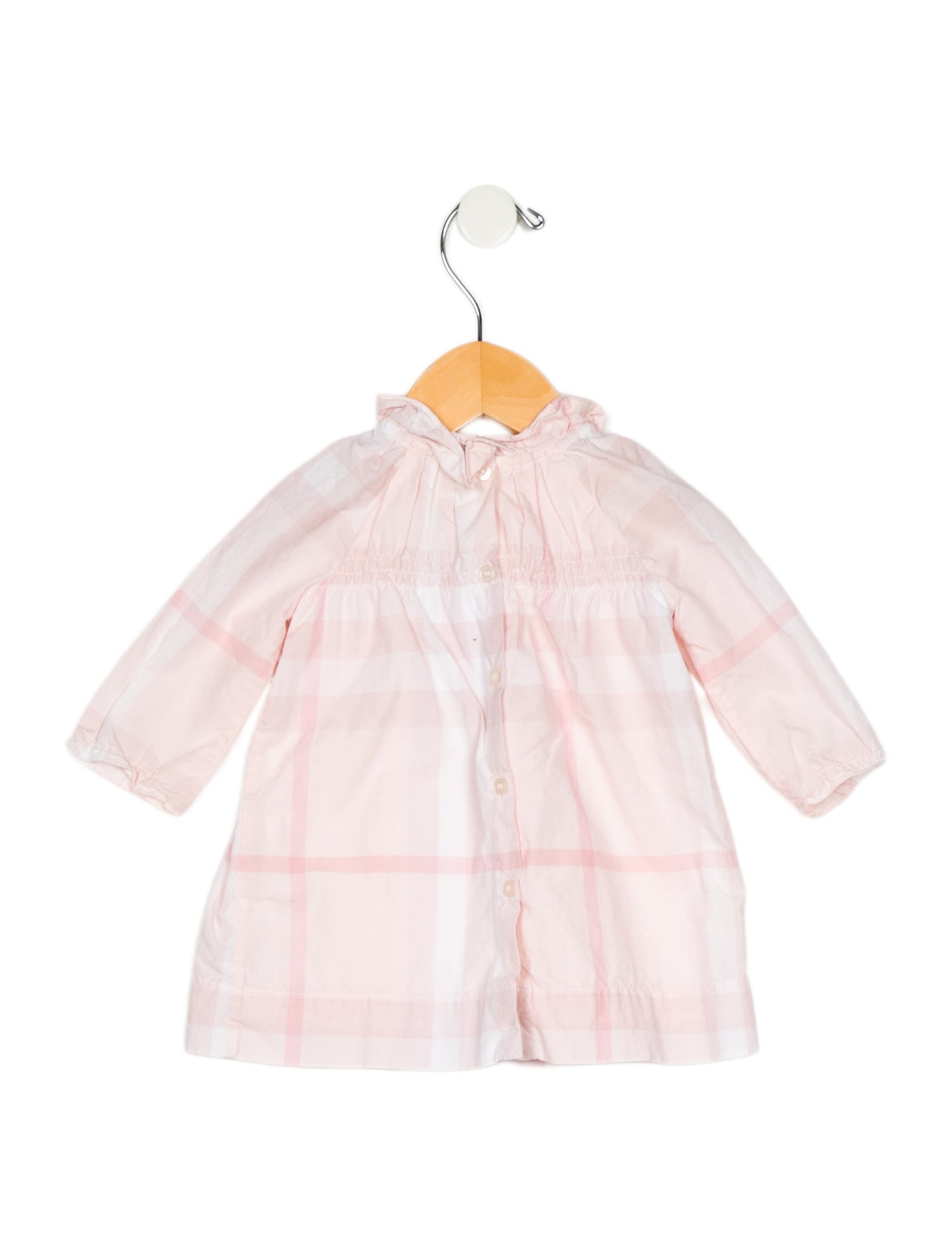 Burberry Infant Girls Short Sleeve Plaid Dress
