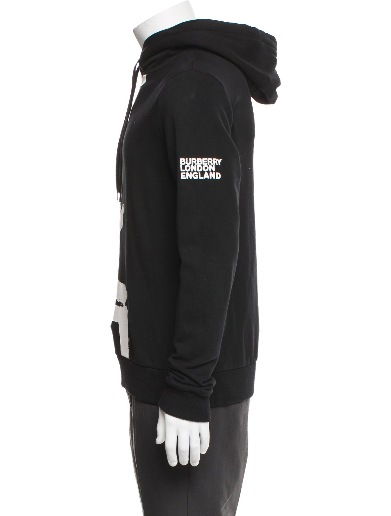 Burberry Graphic Print Mock Neck Hoodie