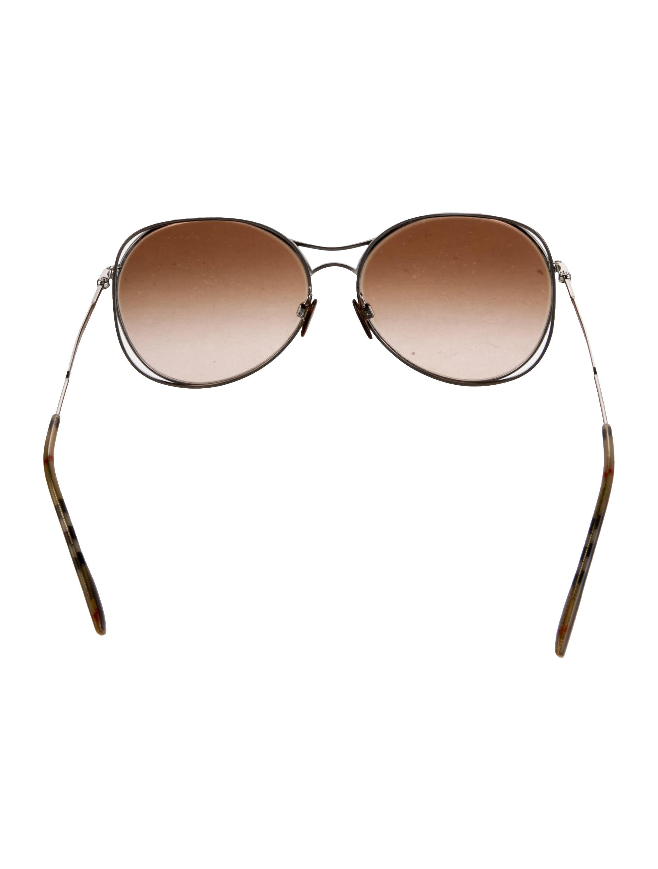 Burberry Nova Check Pattern Oversize Sunglasses