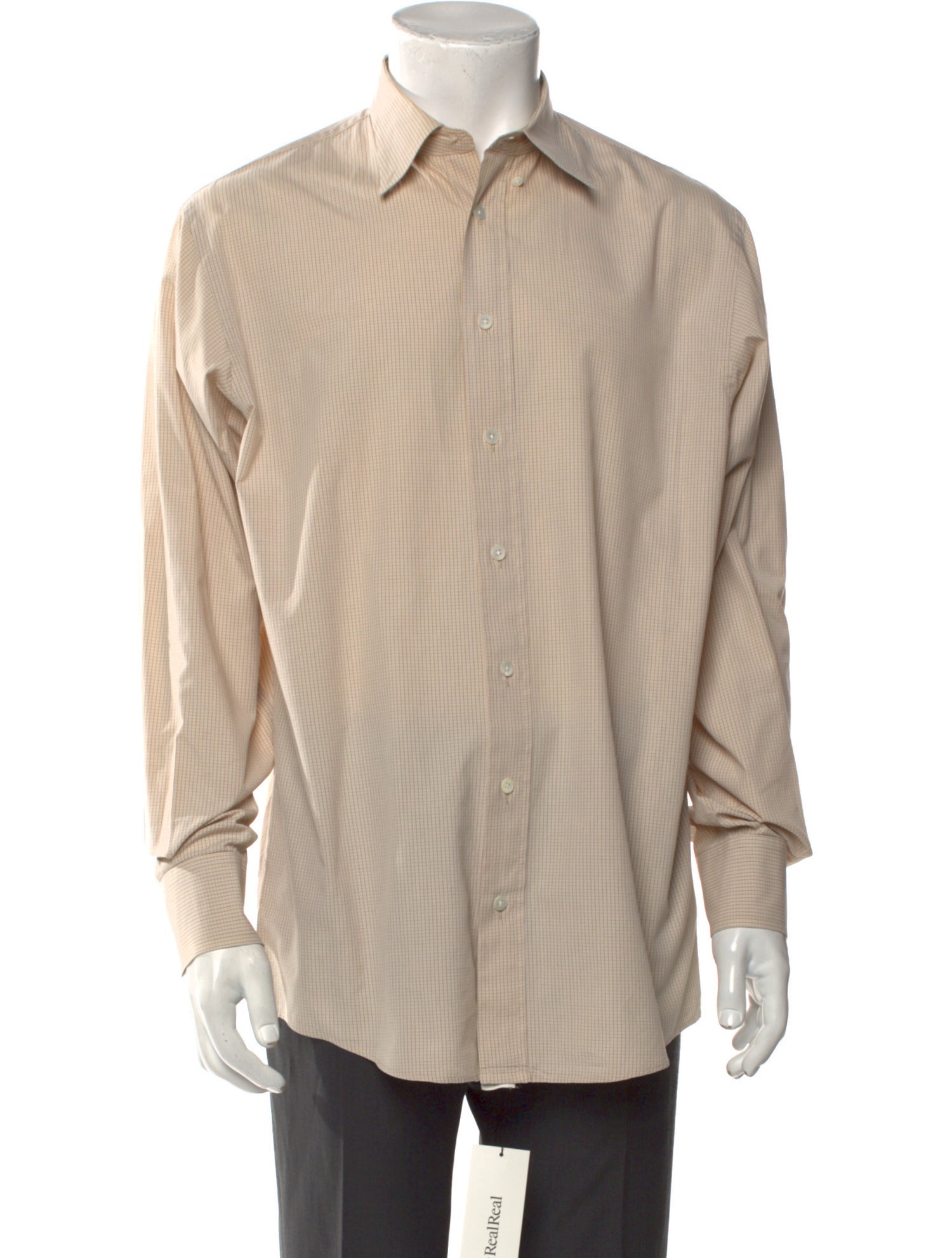 Burberry's Vintage Plaid Print Dress Shirt