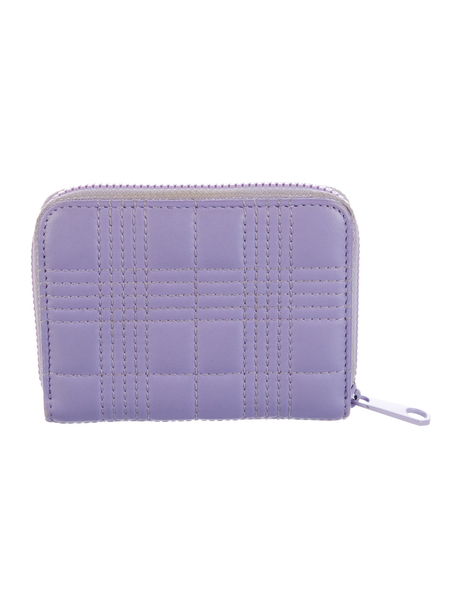 Burberry Nova Check Pattern Leather Compact Wallet