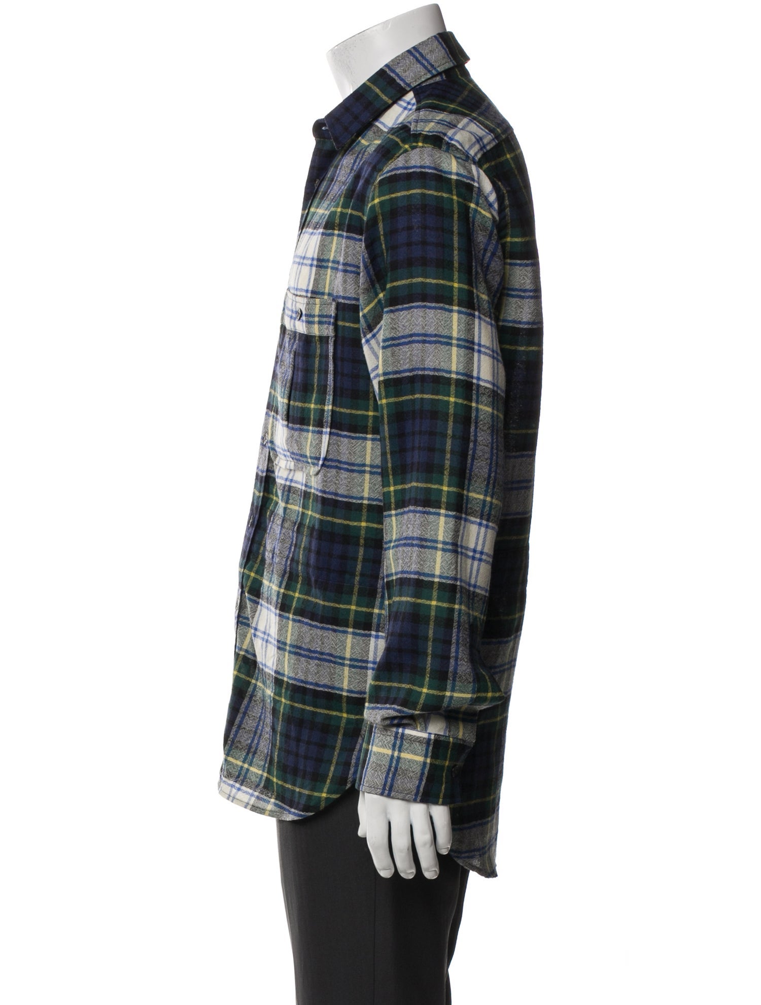 Burberry Wool Plaid Print Shirt