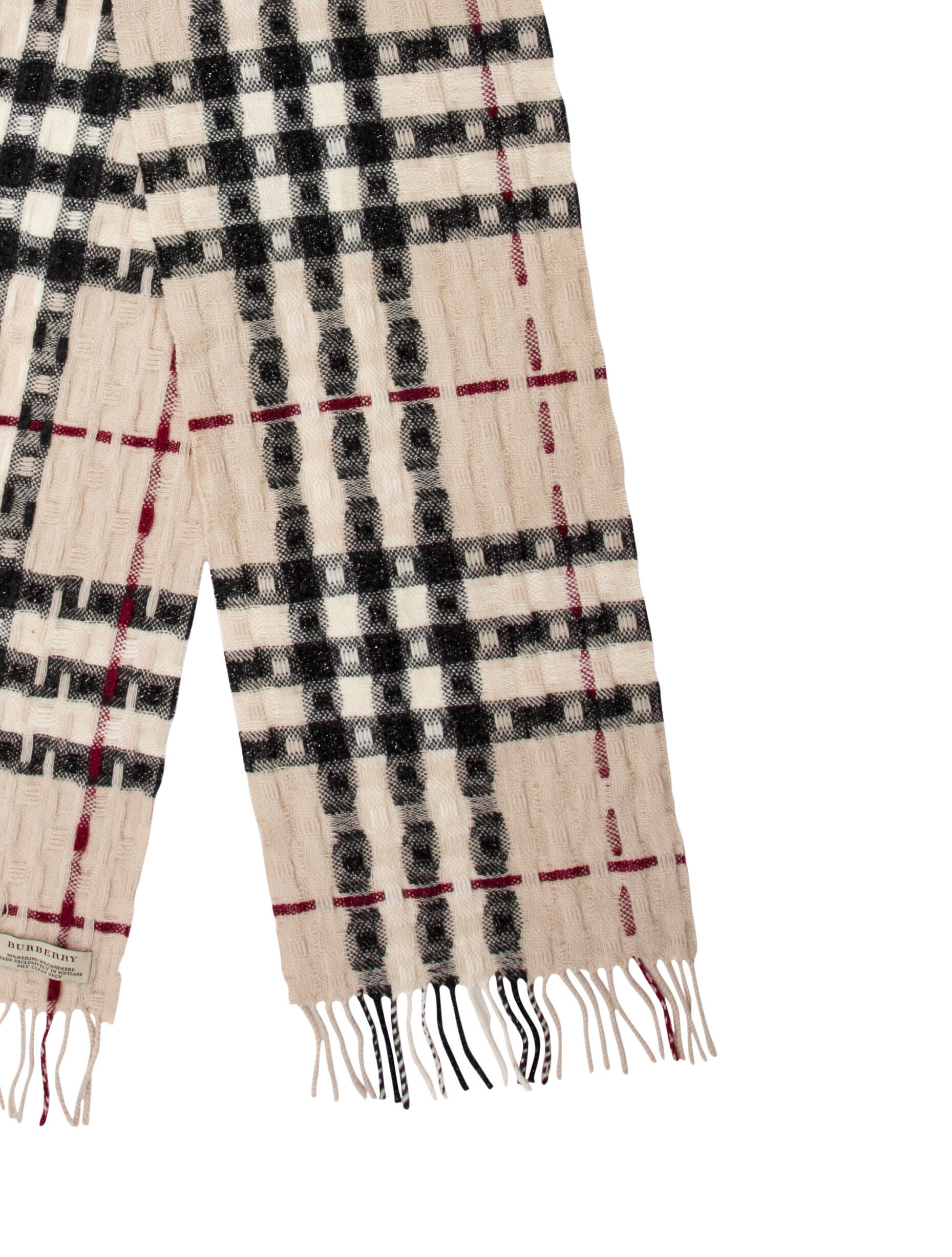 Burberry Merino Wool House Check Pattern Scarf