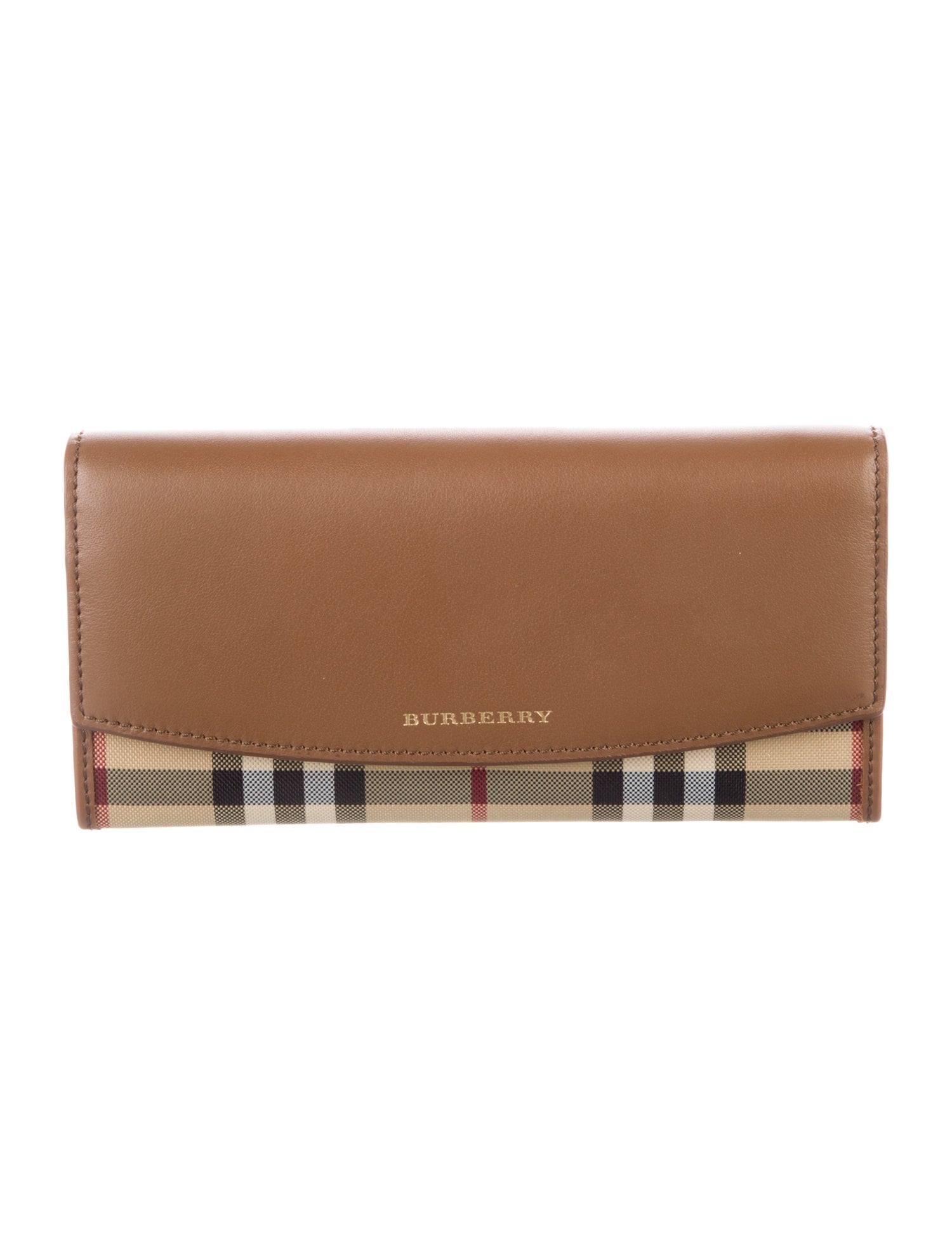 Burberry Leather Printed Continental Wallet