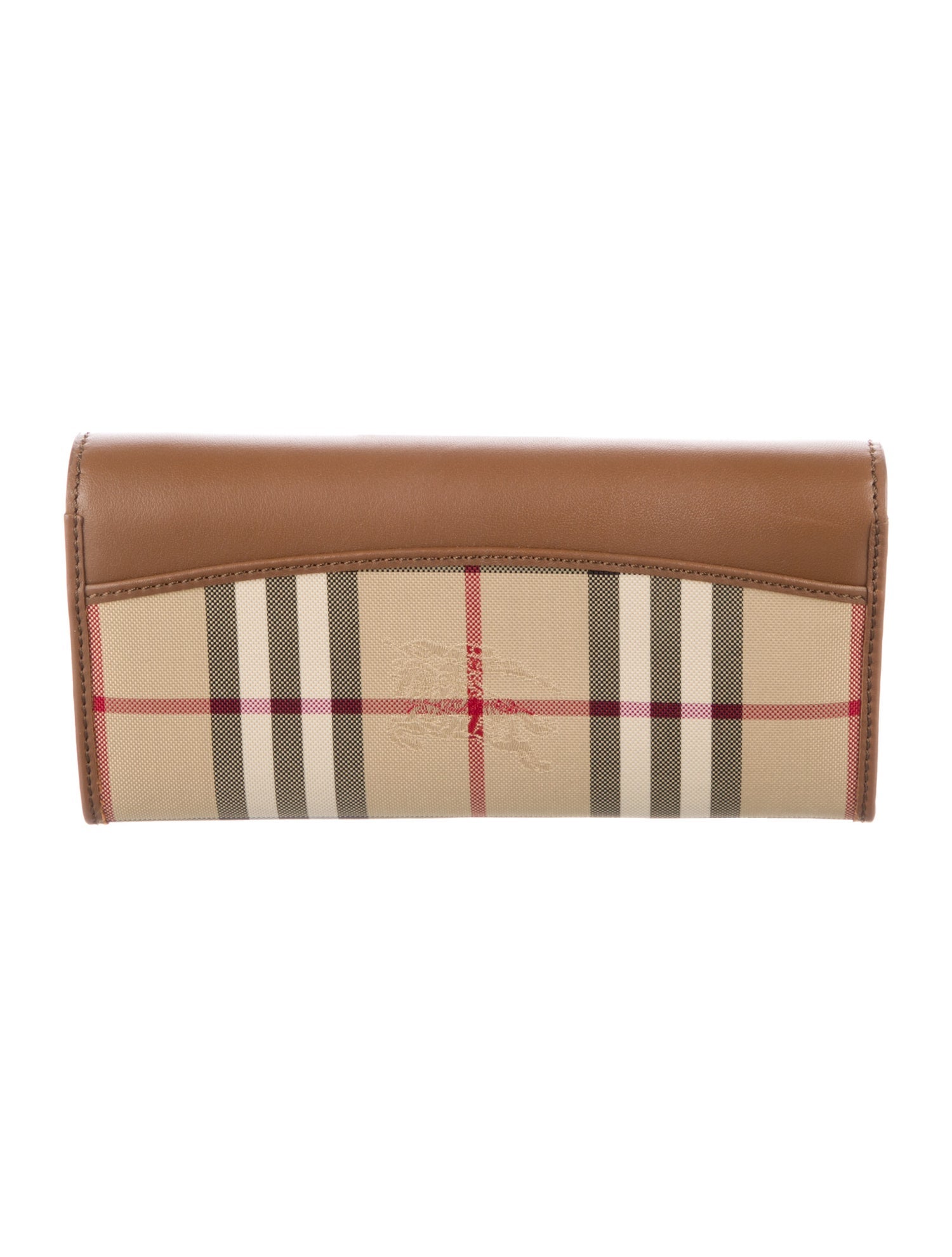 Burberry Leather Printed Continental Wallet
