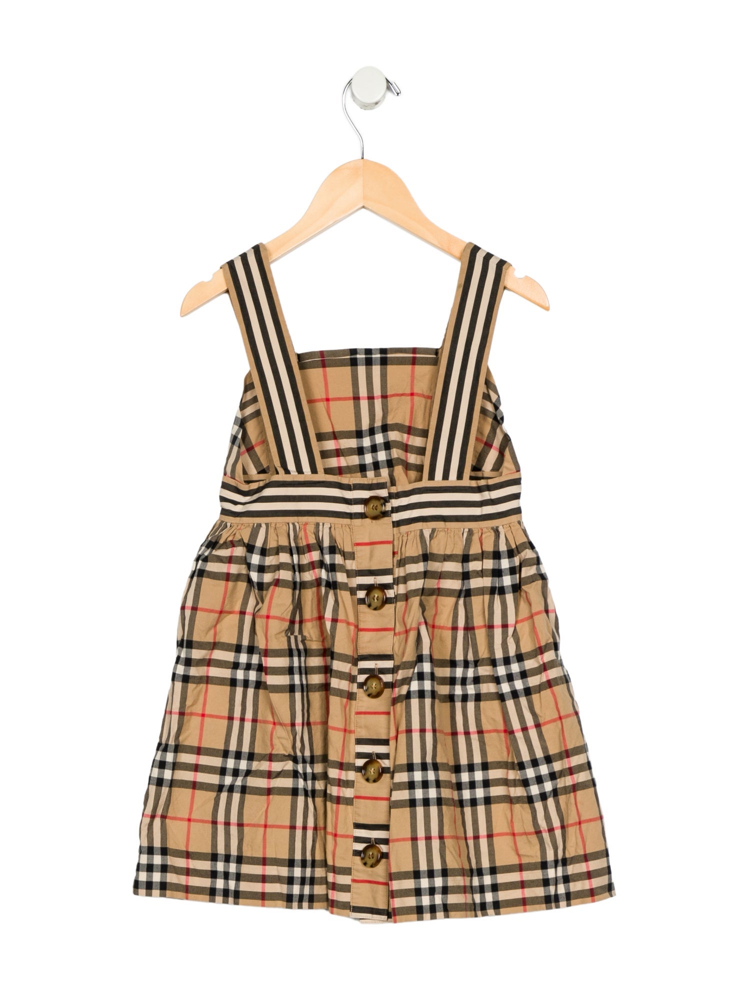 Burberry Girls Sleeveless Check Pattern Dress