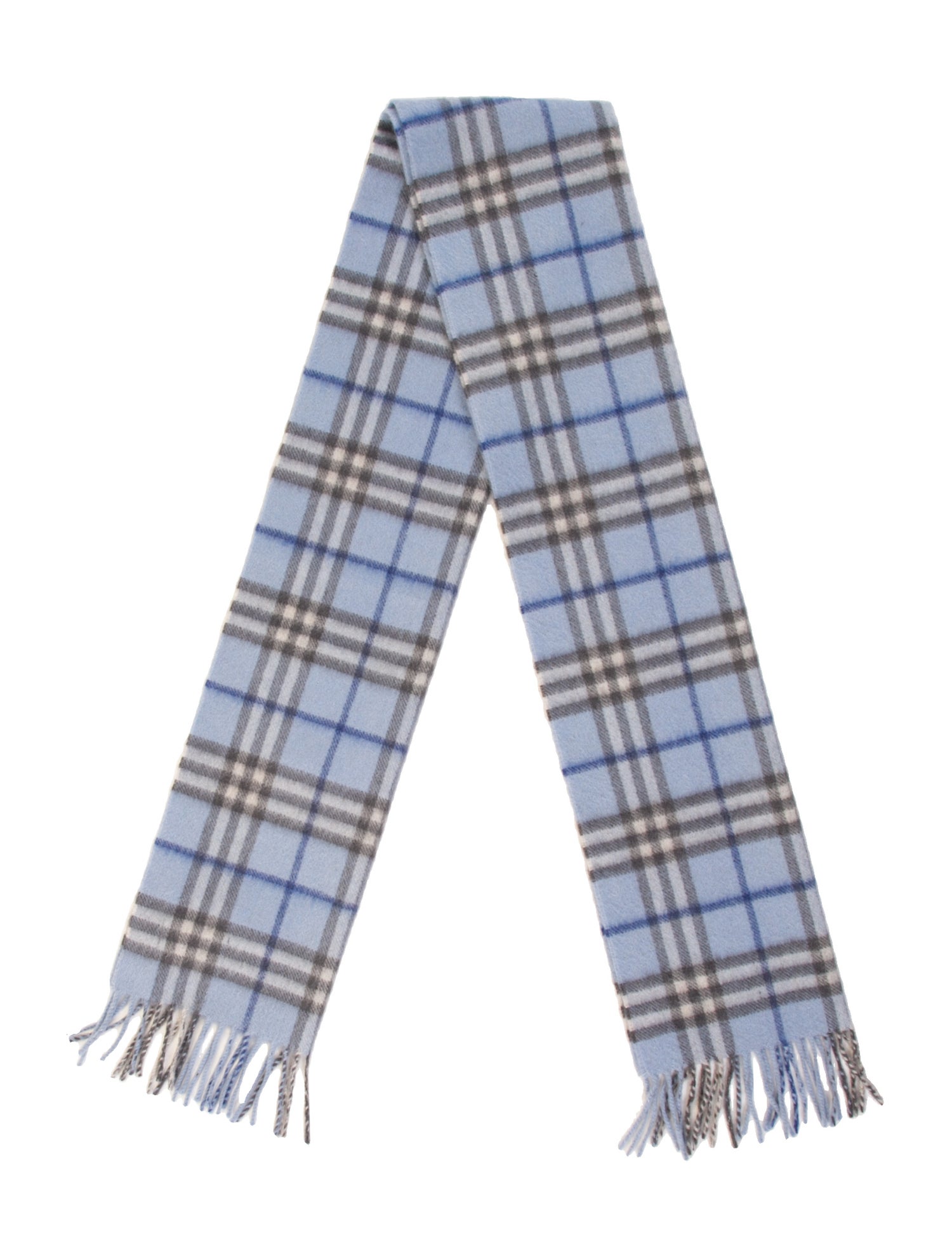 Burberry Cashmere Plaid Print Scarf