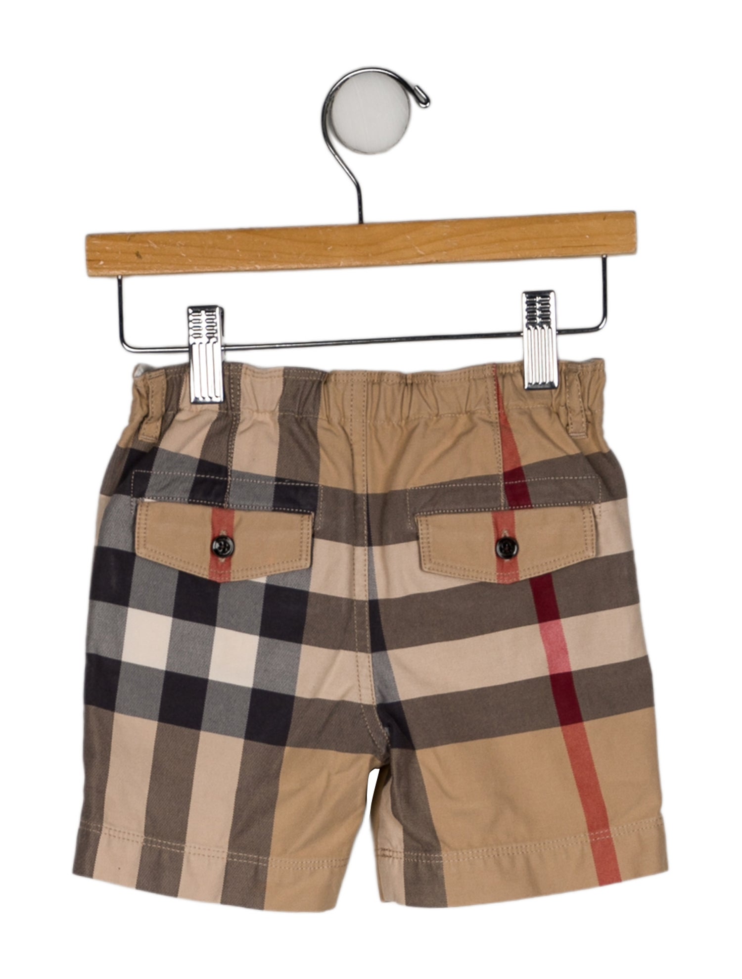 Burberry Check Print Flat Front Shorts
