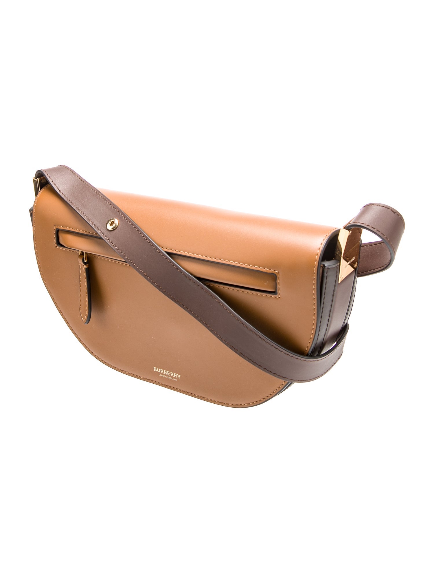 Burberry TB Monogram Olympia - Brown Shoulder Bags, Handbags