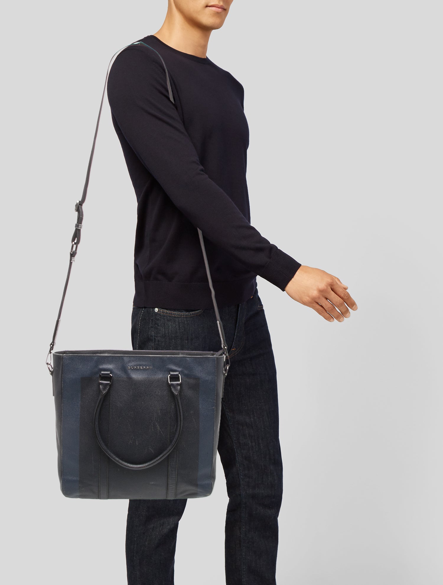 Burberry Saffiano Leather Tote