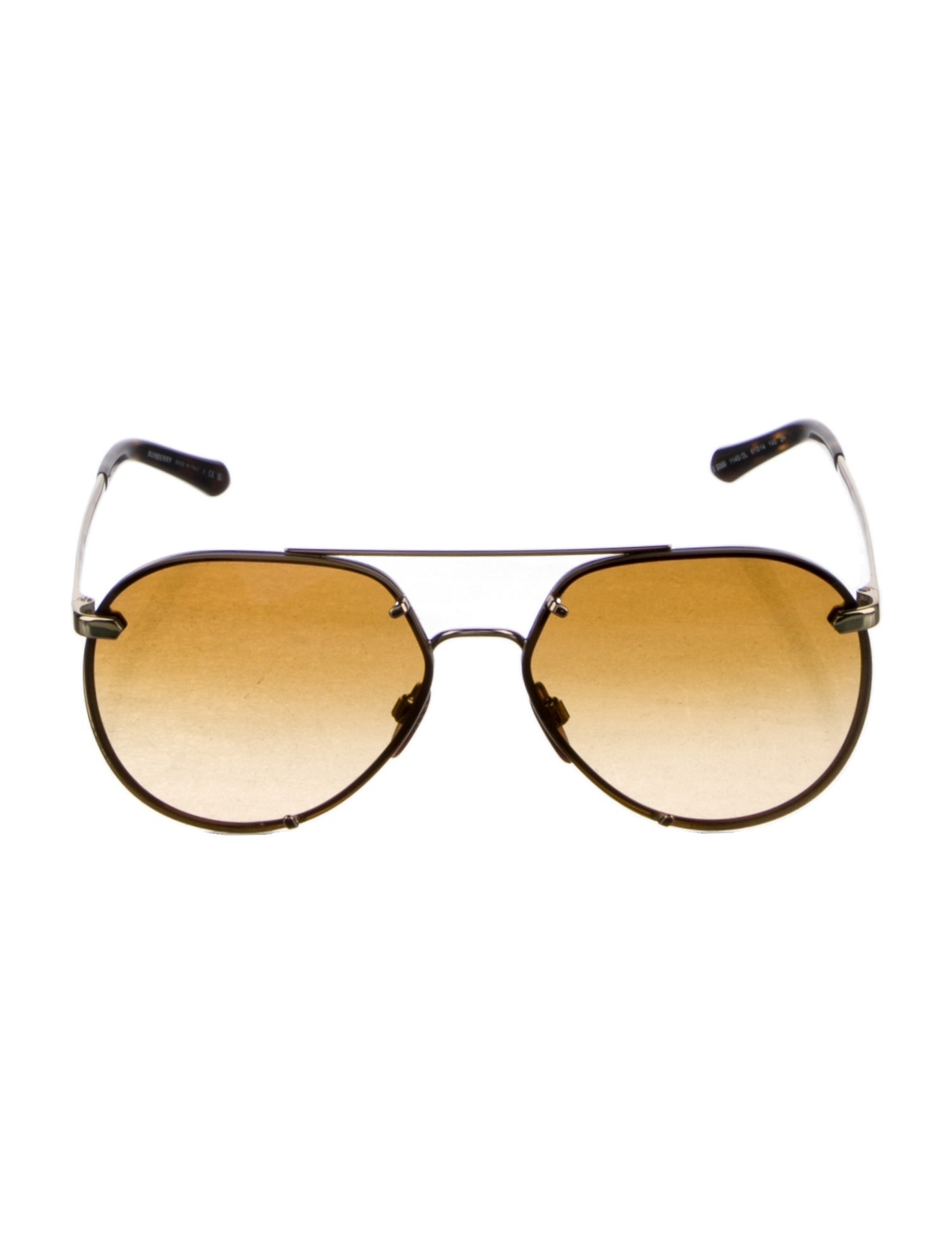 Burberry Nova Check Pattern Aviator Sunglasses