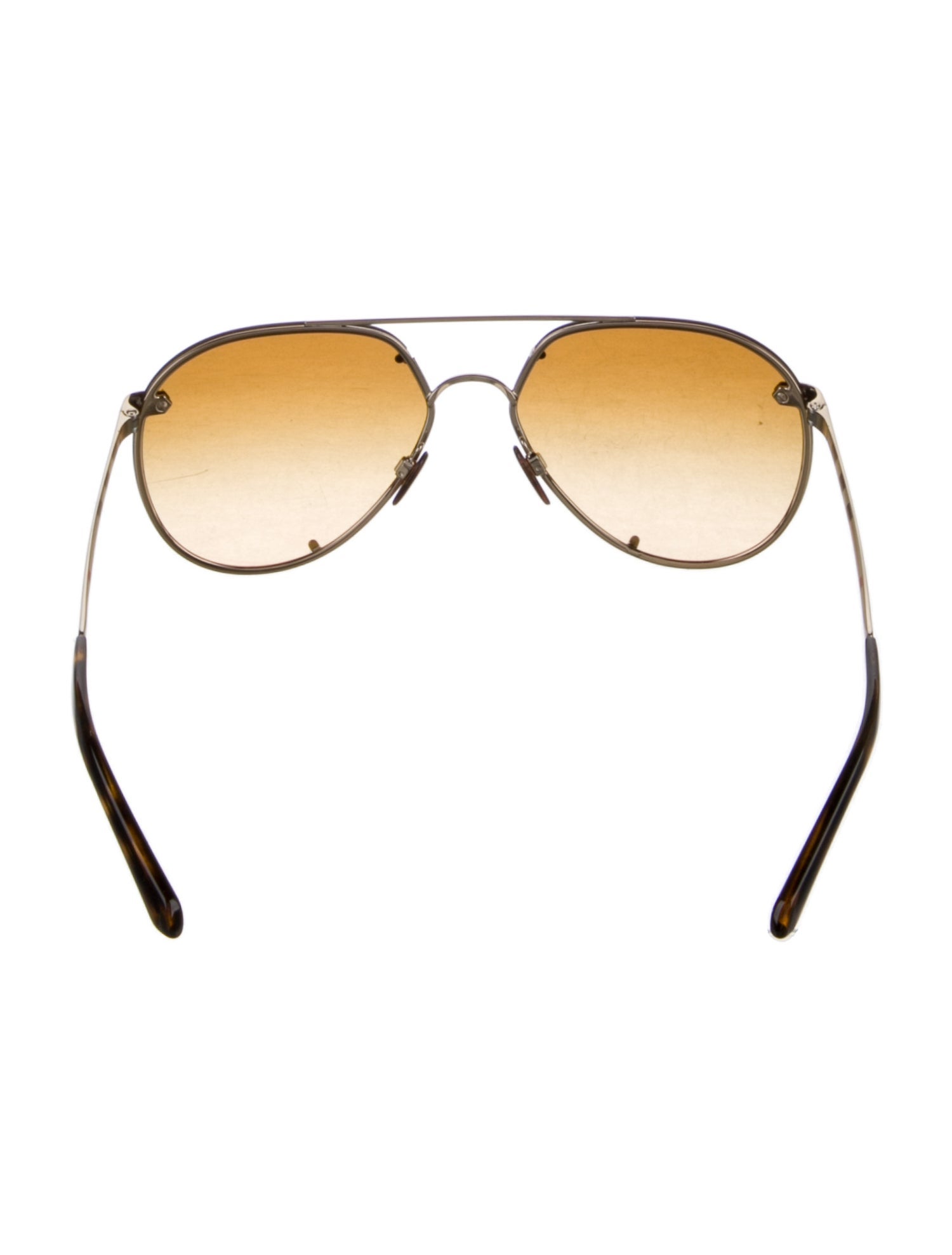 Burberry Nova Check Pattern Aviator Sunglasses